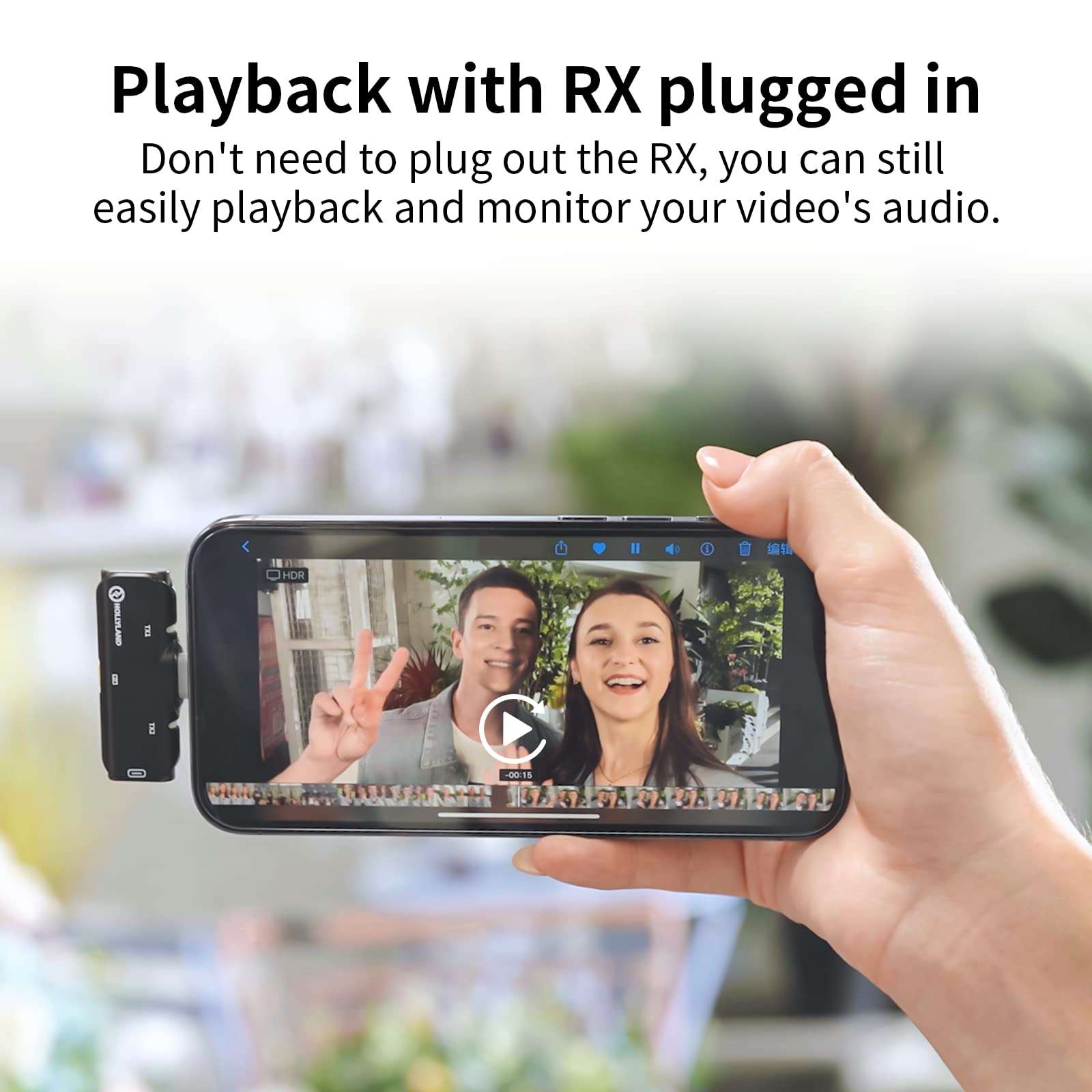 Hollyland Lark C1 Wireless Lavalier Microphone for Type C Android, Dual-Channel Lapel Mic with Noise Cancellation, 650FT 8H, Plug-Play Wireless Mic for Video Recording, Vlog(Android Black) 6