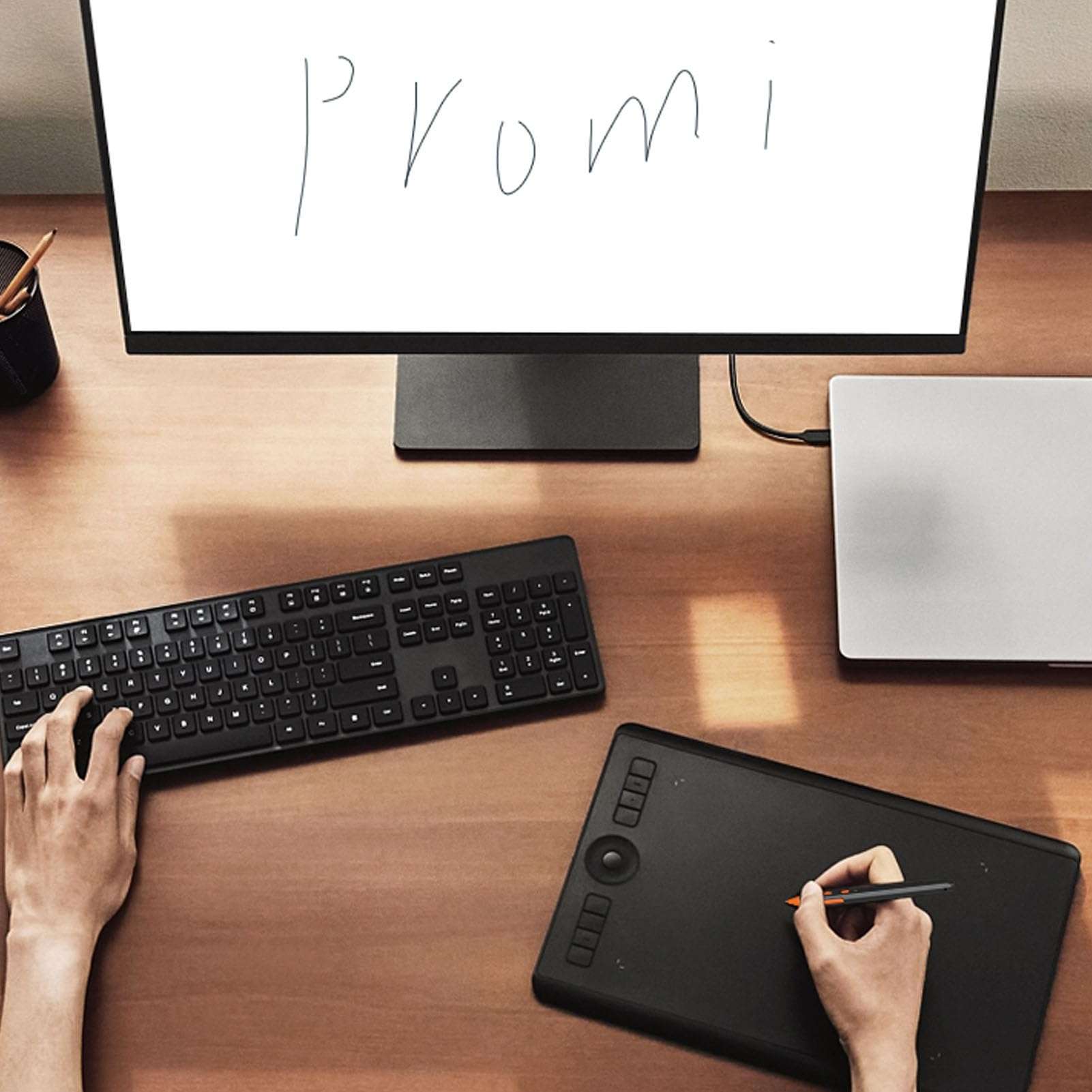 Asixxsix Wireless Optical Pocket Pen Mouse, 800/1200/1600 DPI Adjustable Optical Pen Mouse with PPT Flip Pen Functions, Ergonomic Mouse for PC Laptop Notebook Computer (Black) 3