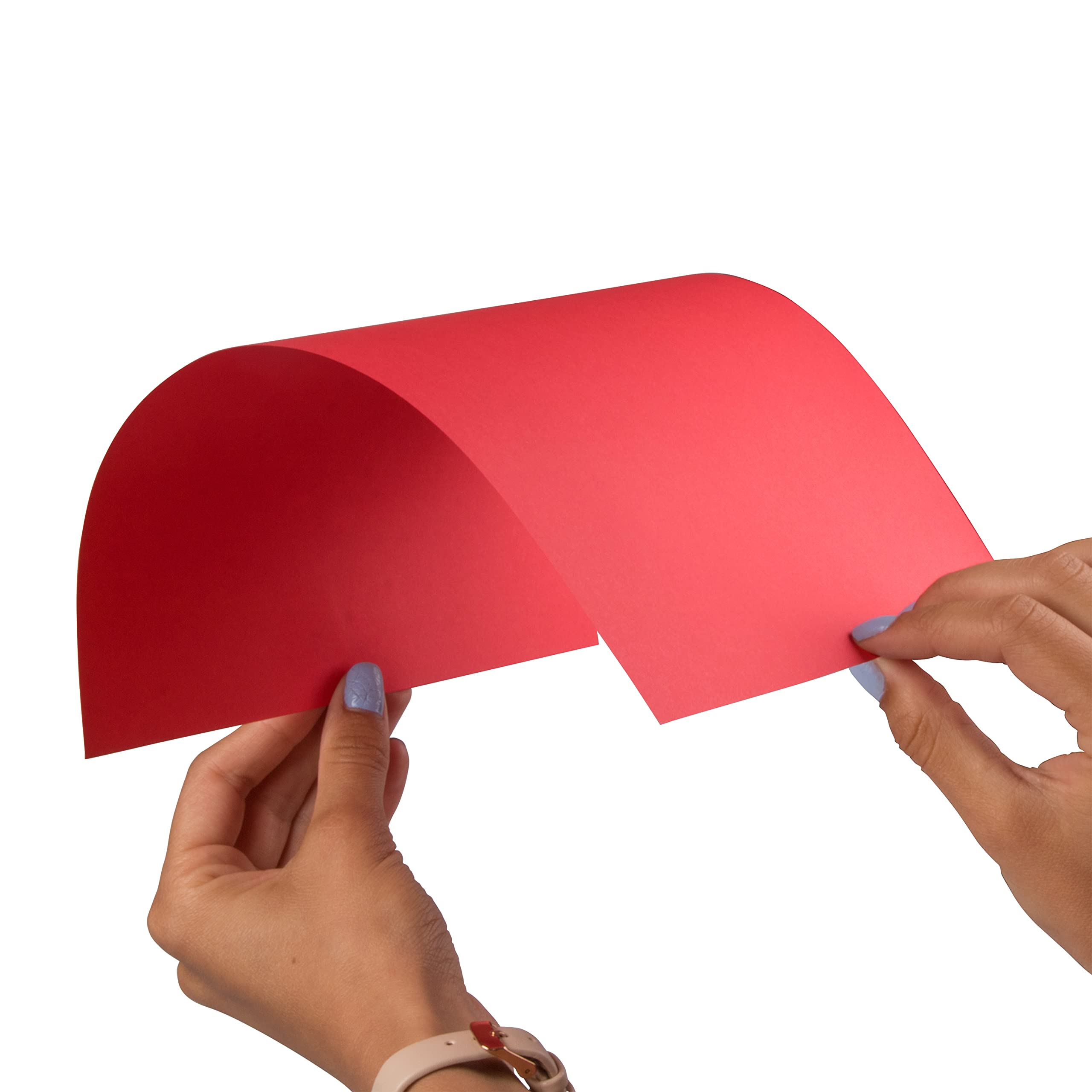 JAM PAPER Colored 24lb Paper - 90 gsm - 8.5 x 11 - Red Recycled - 50 Sheets/Pack 6