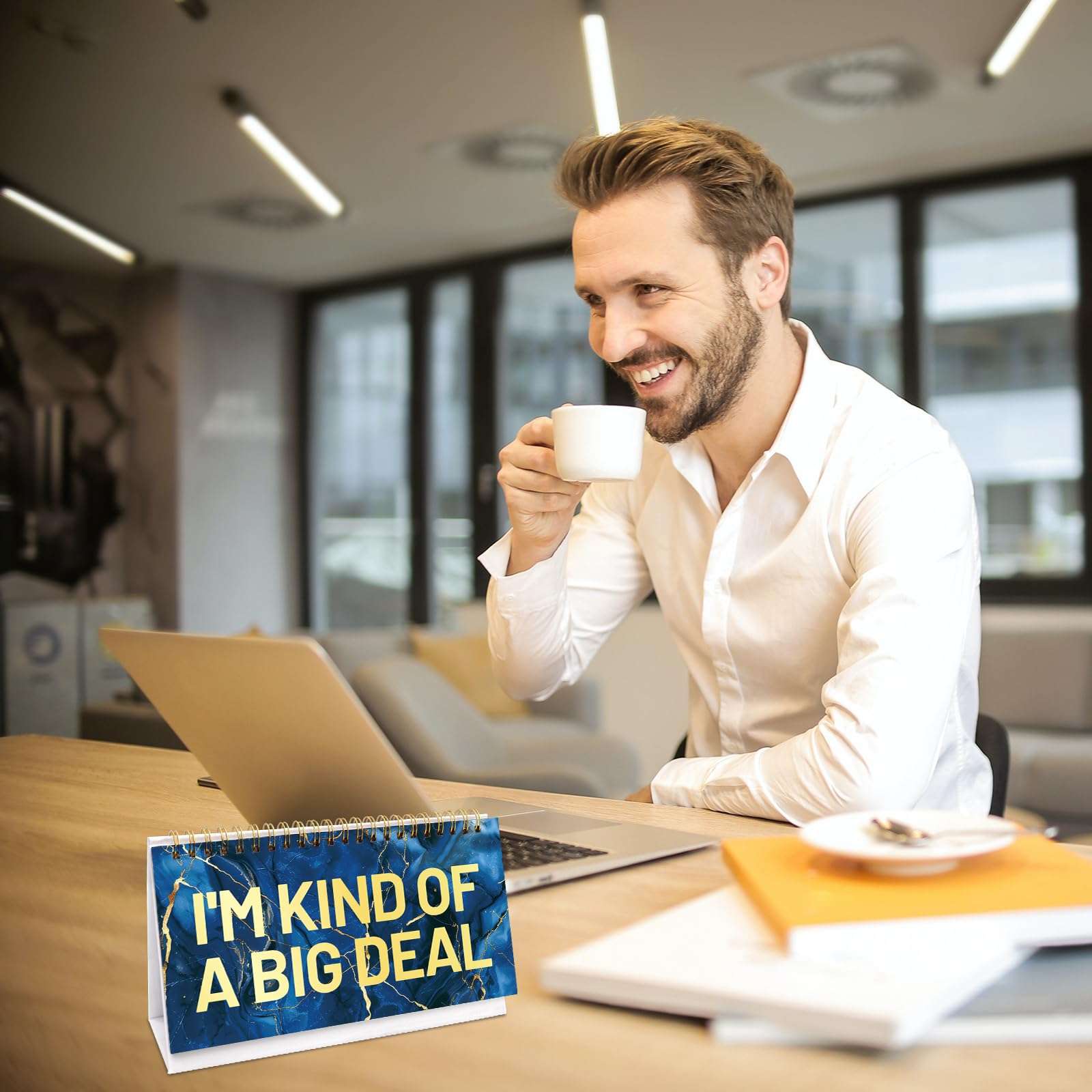 Funny Desk Accessories for Work Funny Desk Signs 30 Flip Snarky Messages Gag Gift for Office Desktop Decor Coworker Colleague Exchange Supplies 5