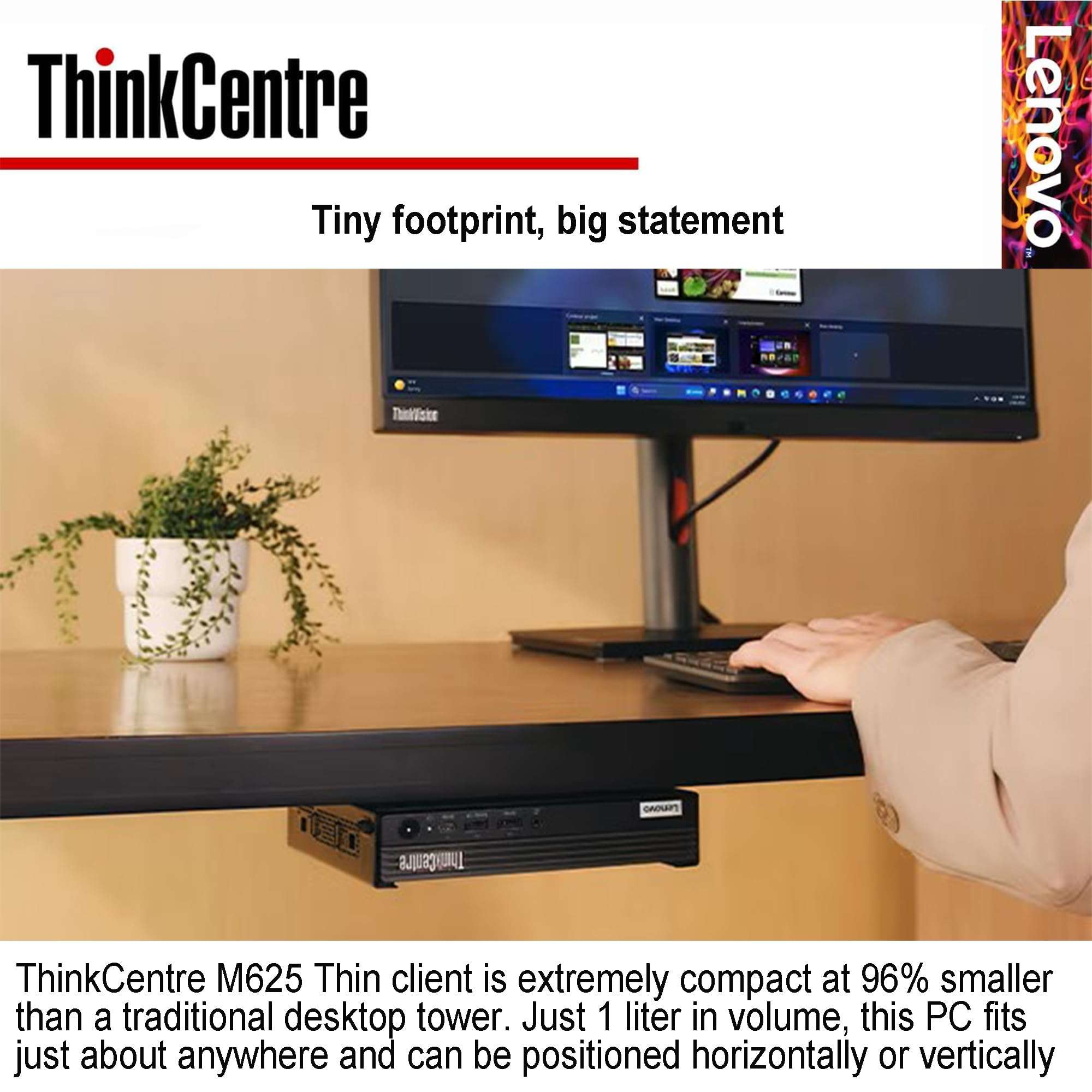 Lenovo ThinkCentre Micro Computer, AMD CPU, Dual-Display Support, Wi-Fi, Bluetooth, USB Ports, Ethernet Port, w/o Keyboard&Mouse, Windows 11 Pro, for Business&Home (16GB RAM & 512GB SSD) 5