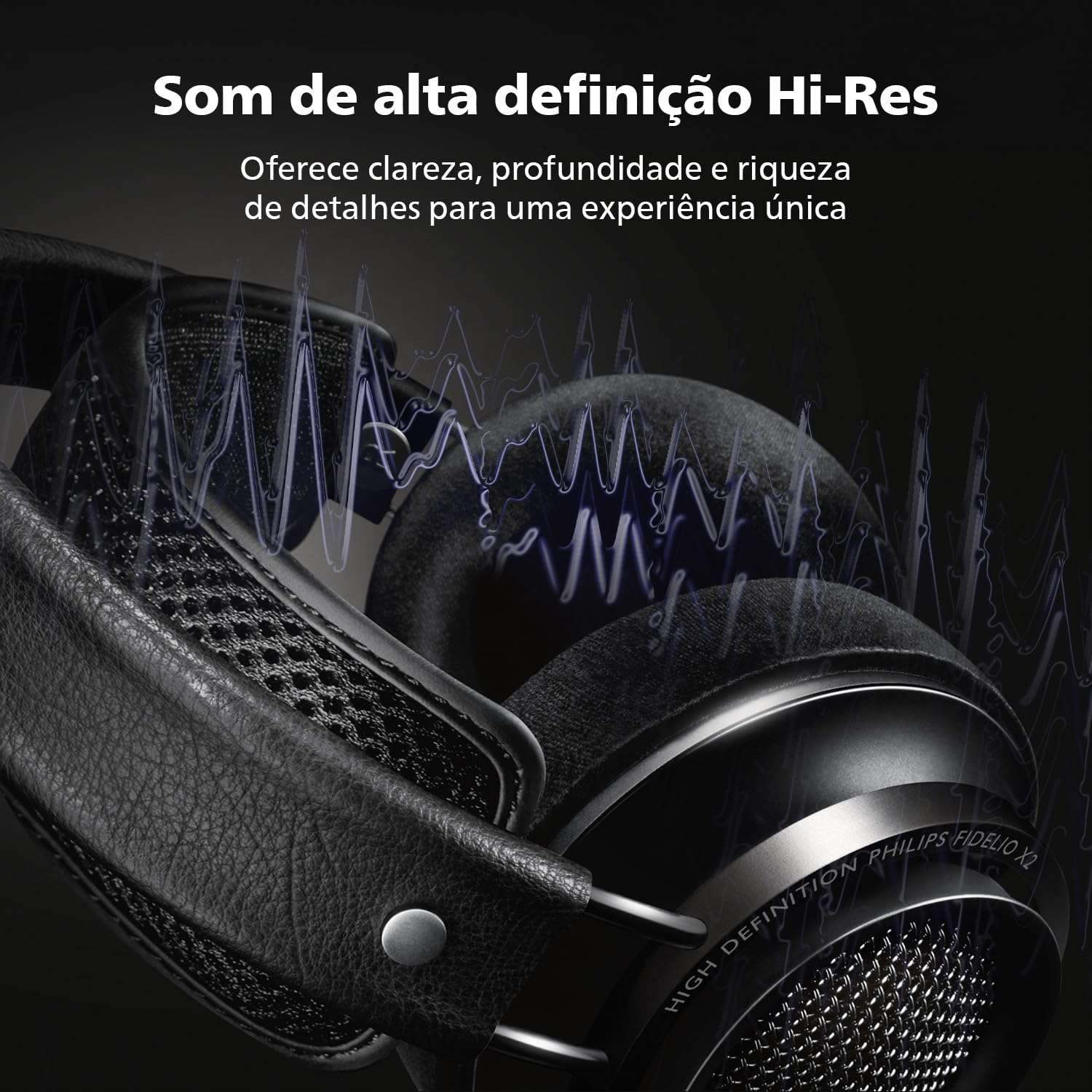 Philips Fidelio X2HR Over The Ear Open Back Wired Headphone 50mm Drivers- Black Professional Studio Monitor Headphones with Detachable Cable 2