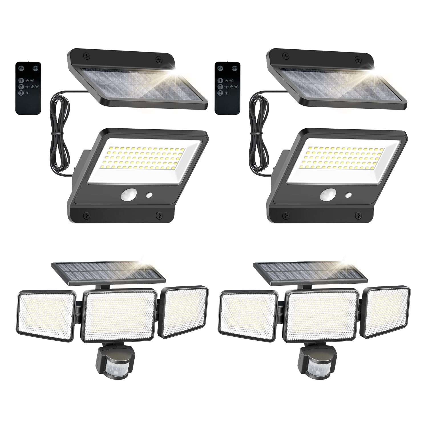 Philips Solar Security Light Outdoor，Solar-Powered Waterproof Wall-Mounted Flood Light w/PIR Motion Sensor,IP65 Waterproof, 3 Modes 1