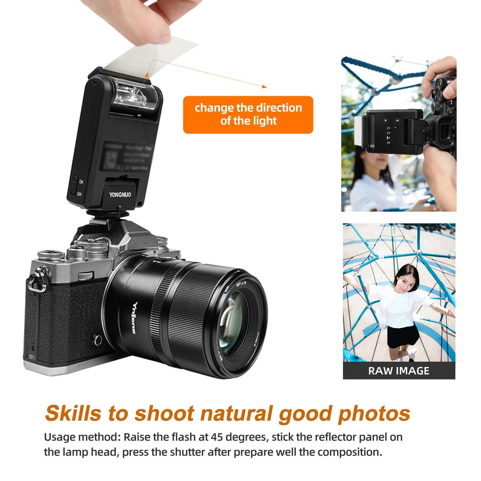 YONGNUO Flash YN6 Mini Camera Flash- 700mAh/Type-c Charge/3s Recycle/Manual, Universal Hot Shoe Flash Speedlite for Canon, Nikon, Olympus, Fuji and Other DSLR Cameras (Universal Hot Shoe Flash Black) 4