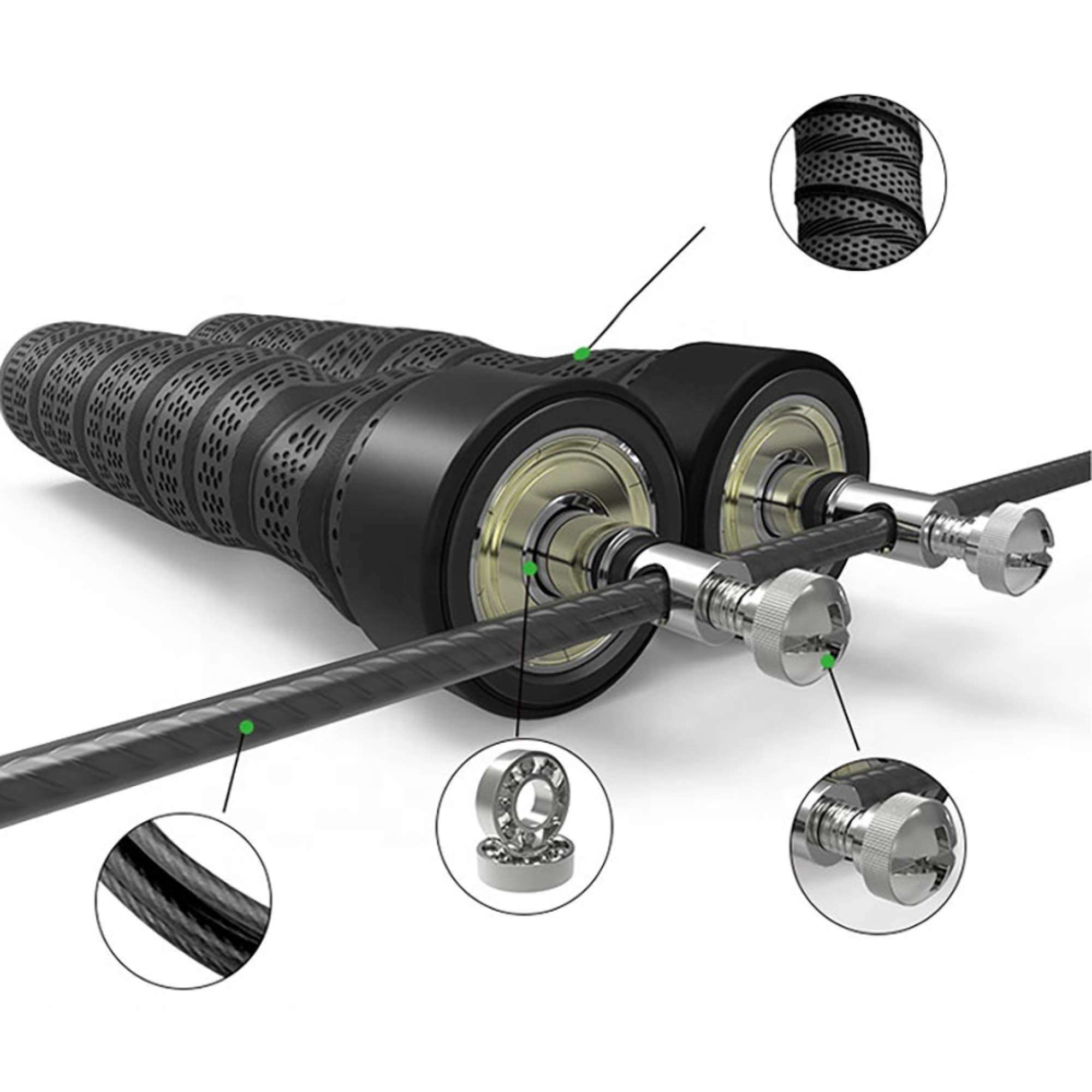 Home Workout Ropes and your Therapy Trainer - Exercises Weight Loss Jump Rope and Resistance Physical, Stretching Leg, Arm, Stomach Muscle Tension Straps - Band Fitness Equipment Bundle 5