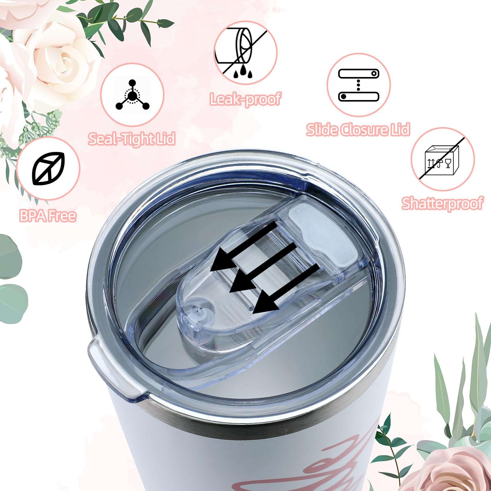 Sabary 6 Pcs Bridesmaid Cups 22 oz Bride Bachelorette Tumbler Gifts Stainless Steel Wine Tumblers with Lid and Straw Vacuum Insulated Bridesmaid Mugs Engagement Wedding Party Gifts Favors 6