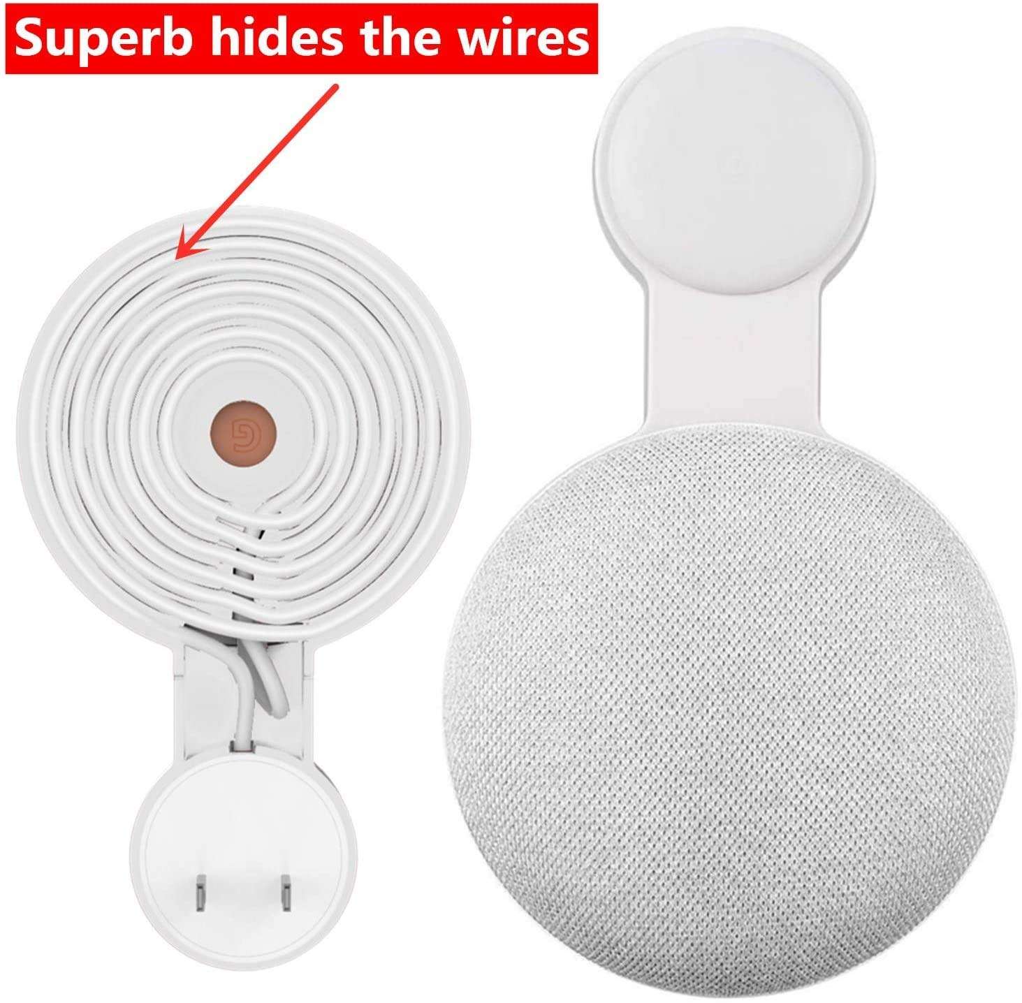 Yichuang Outlet Wall Mount Holder for Mini (2nd Gen) Perfect Cord Management for Mini Voice Assistant 2
