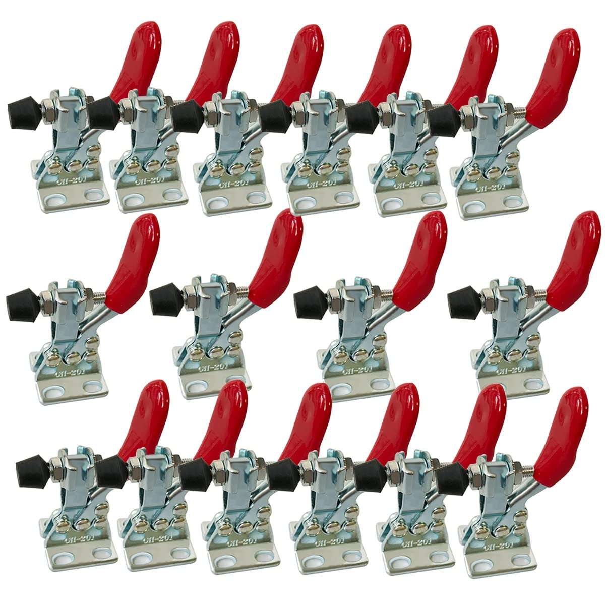 MIKMAYTOO Quick Release Horizontal Toggle Clamp Hold Down Hand Tool Horizontal Heavy Duty Push Pull Toggle Clamp… (201-16 PACK) 1