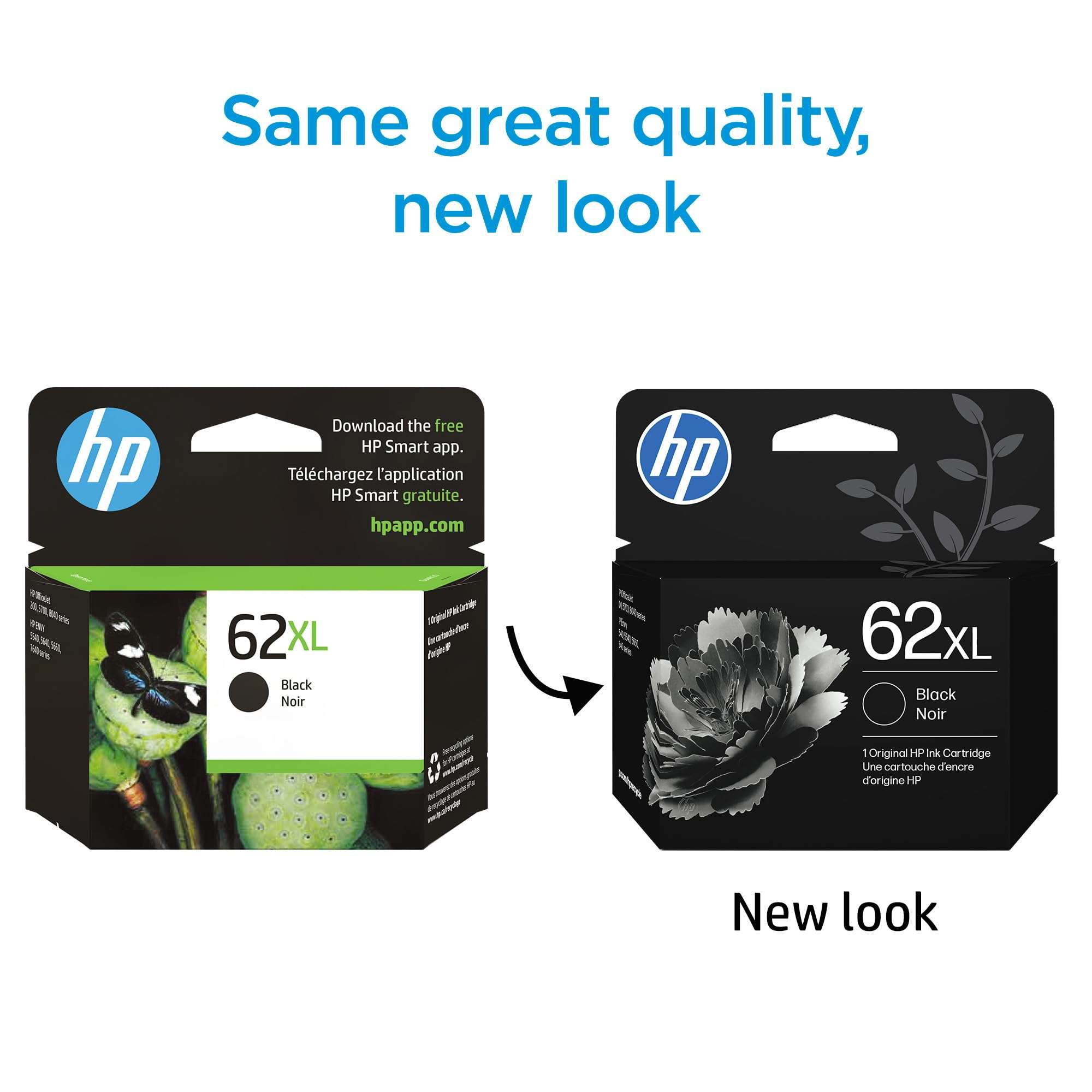 HP 62XL Black High-yield Ink Cartridges | Works with Printer Series: ENVY 5540, 5640, 5660, 7640, OfficeJet 5740, 8040, OfficeJet Mobile 200, 250 | Instant Ink Eligible | C2P05AN | Packaging May Vary 2