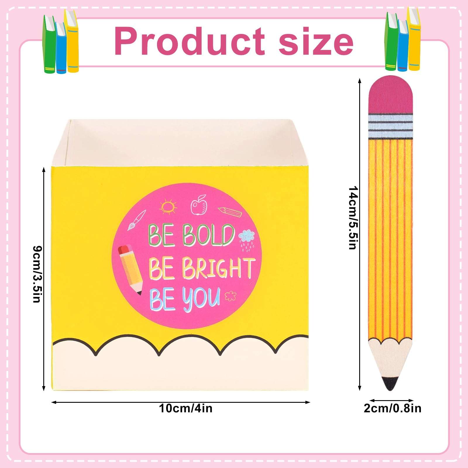 Whaline 101Pcs Back to School Pencil Flip Name Sticks with Carton Talking Flip Name Sticks Teacher Student Grouping Tally for Educational and Learning Classroom Supplies 2