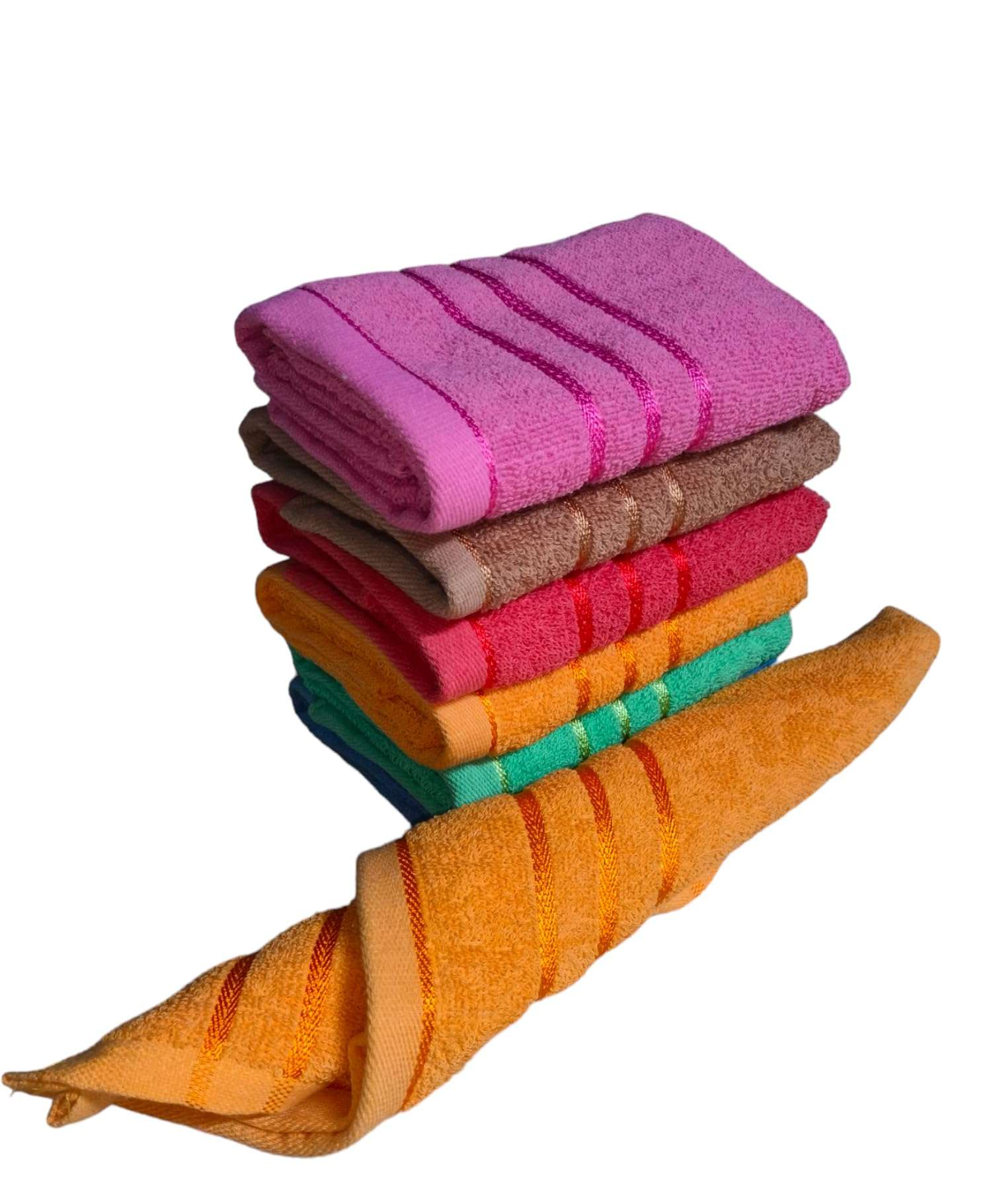 AYUS Cotton 450 GSM Hand Towel - Ultra Soft & Highly Absorbent for Facewash, Gym & Daily Use | 14x21 Inch | Set of 6 6
