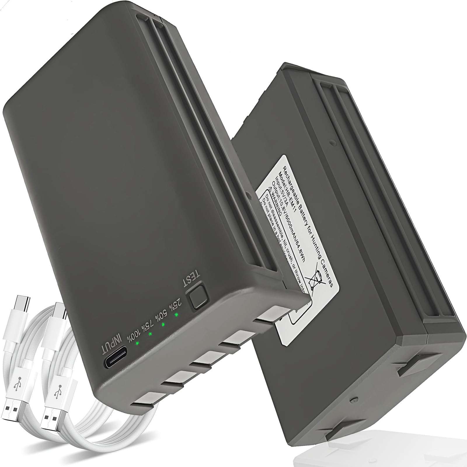 ROYEUEU Rechargeable Battery Pack for Stealth Cam: 2 Pack Lithium Batteries Replacement Compatible with Stealthcam Fusion Deceptor Connect Max Series Flashback Cellular Trail Camera 1