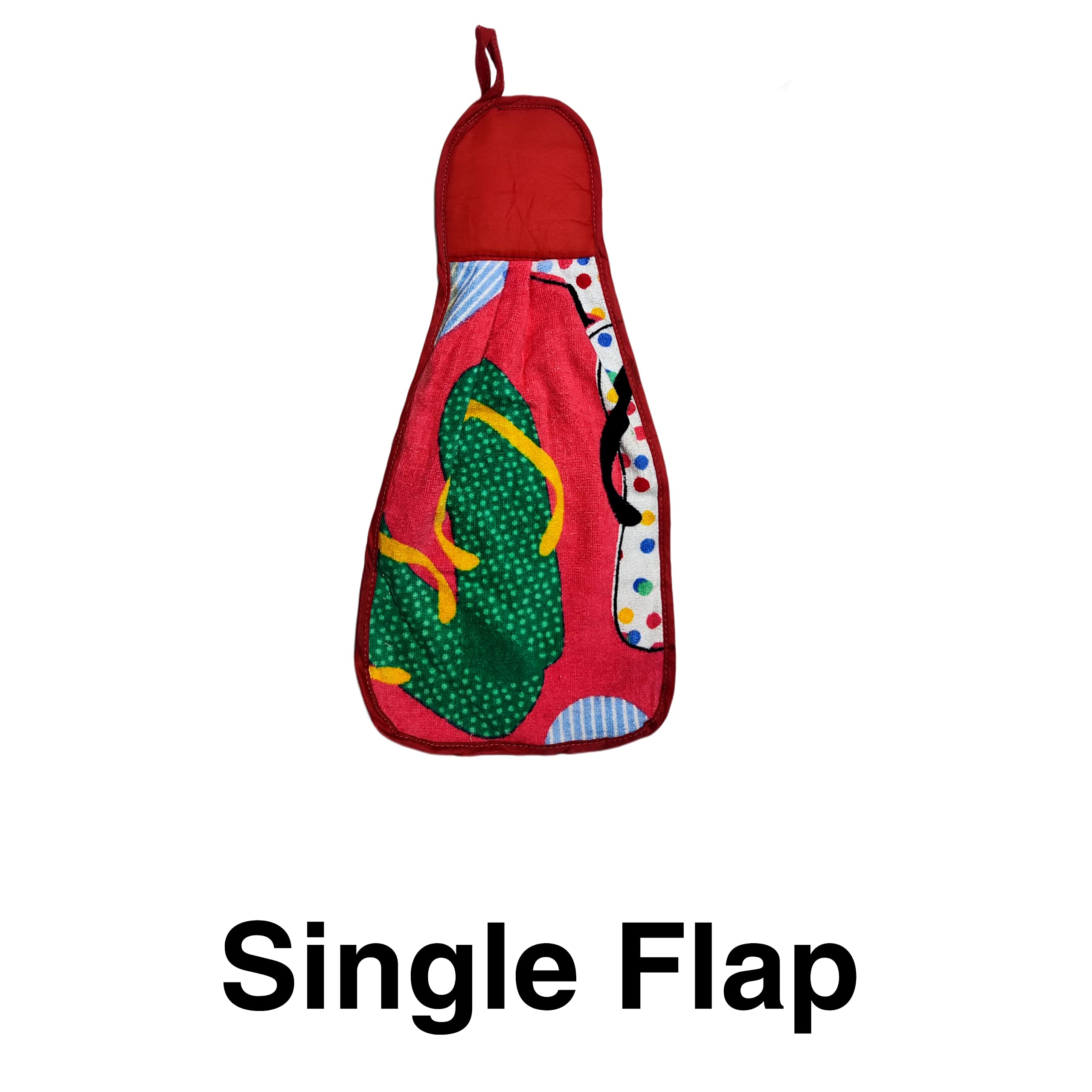 HFI UrbanArts Microfiber Wash Basin Hanging Hand Kitchen Towel Napkin with Ties ( 45cm x 22cm, Set of 12, Multicolour ) | Soft Hanging Hand Towel for Bathroom & Kitchen with Loop ( Single Flap ) 3