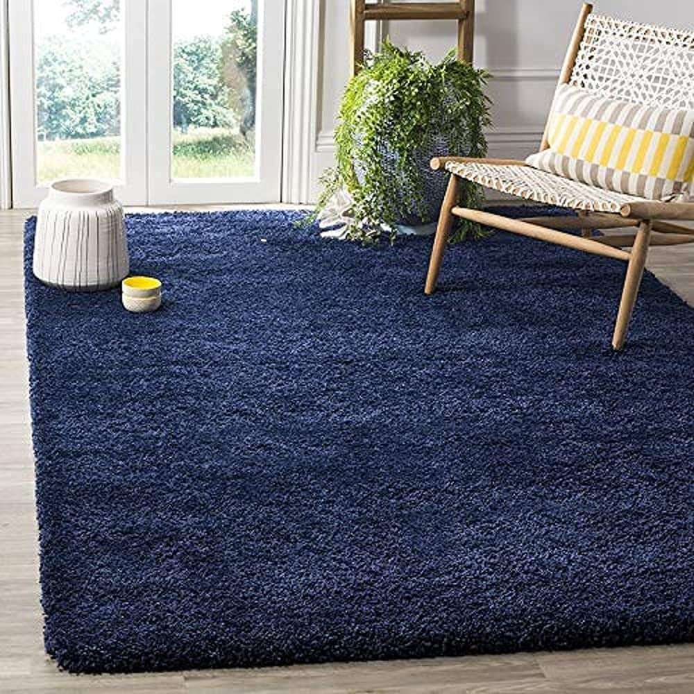 Genius Decors Traditional Contemporary Rug (Navy Blue, Polyester, 2 X 6 Feet) 2