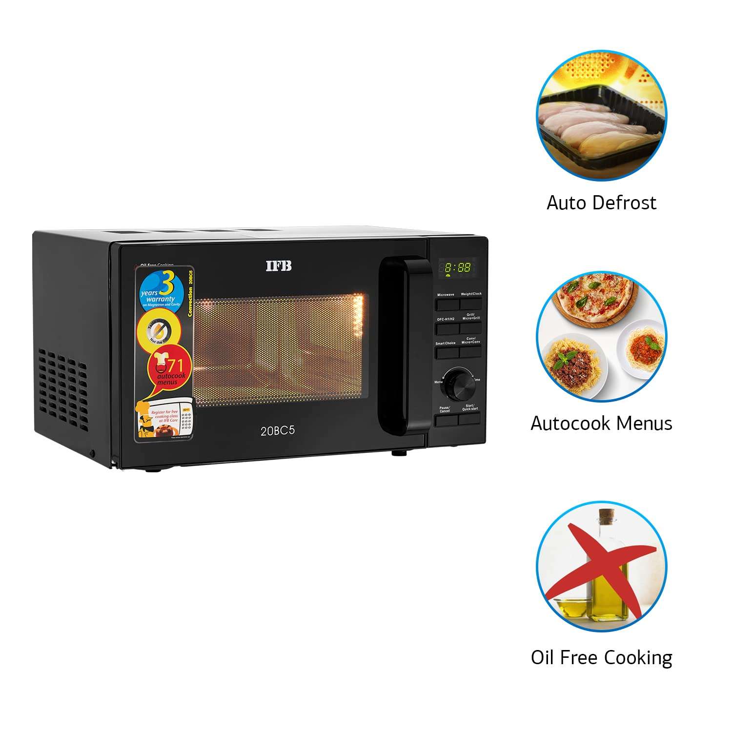 IFB 20 L Convection Microwave Oven (20BC5, Black, With Starter Kit) 2
