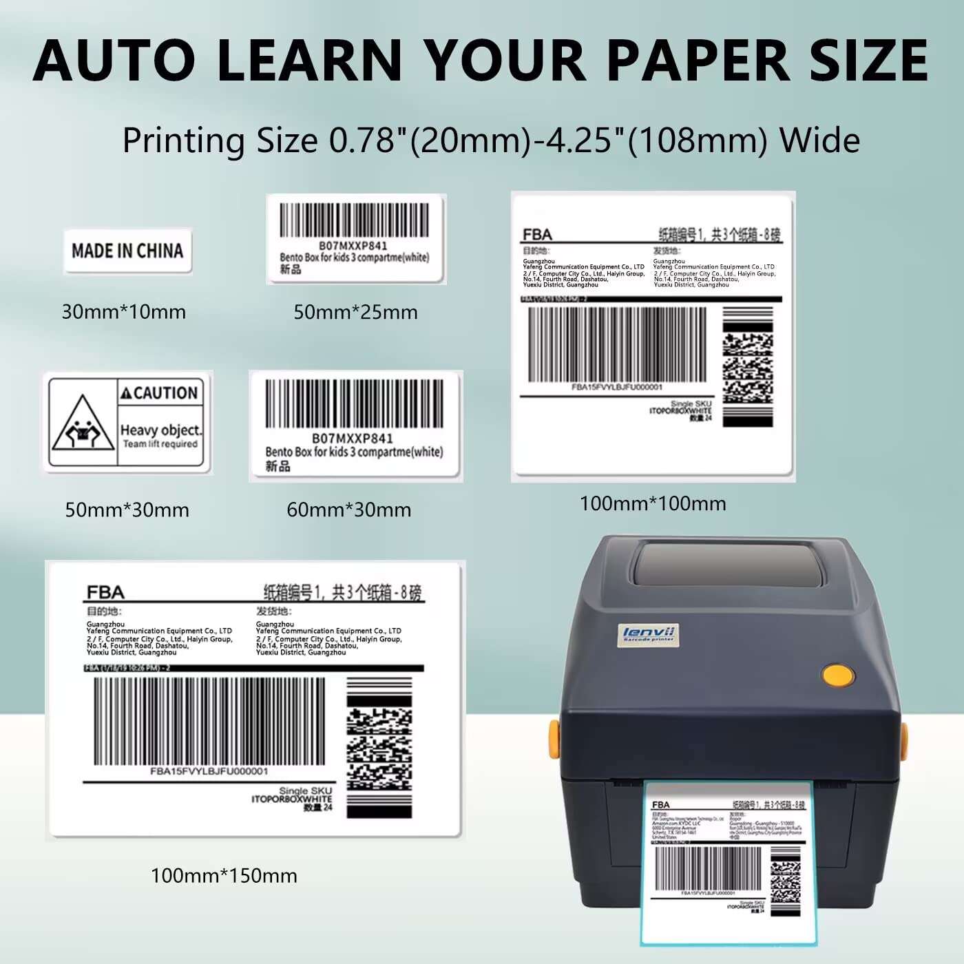 LENVII LV-480 Wired Thermal Label Printer USB Thermal Shipping Barcode Printer, 4×6 Label Maker Printer Compatible with Win & Mac for Shipping Packages, Etsy, Amazon, FedEx, UPS, Shopify 5