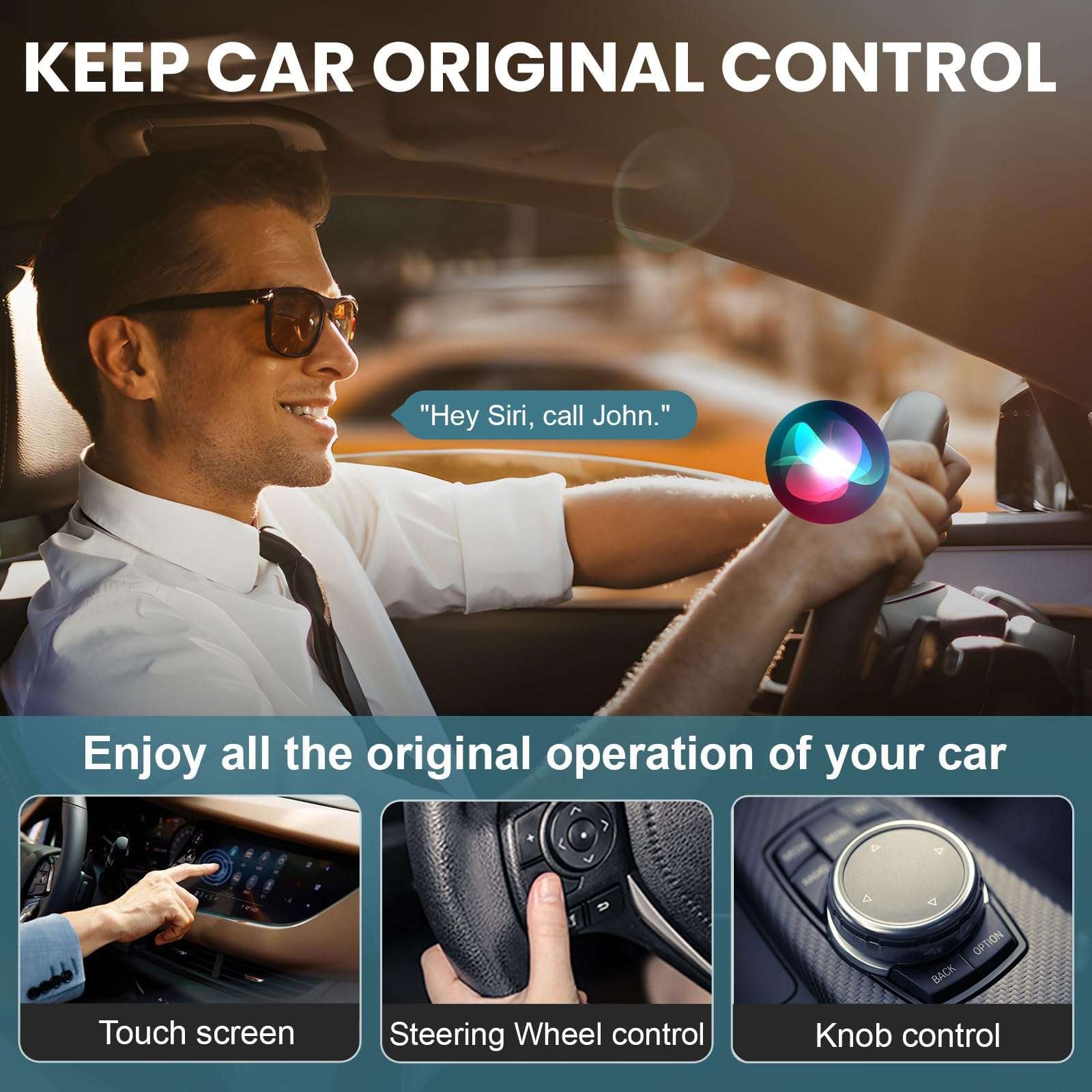 Wireless Carplay Adapter for Apple iPhone iOS 10+/Android/Outo Built-in CarPlay Cars,Converts Wired to Wireless Dongle Cars for Wireless Control Plug & Play Carplay from 2017 iOS 10+ to Screen w/USB C 4