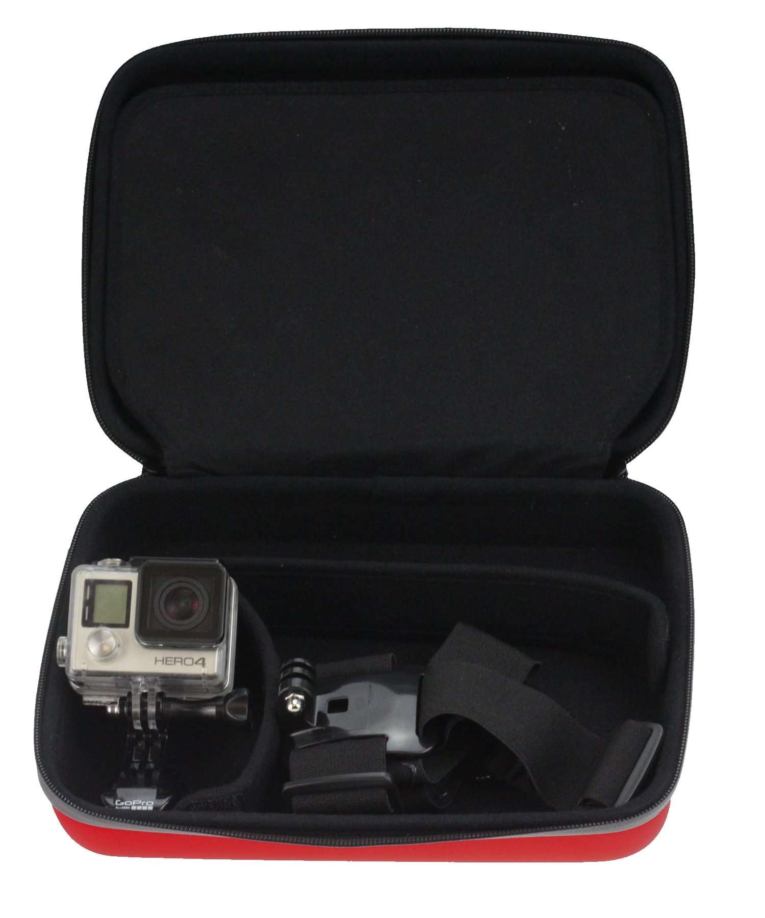 Navitech Red Heavy Duty Rugged Action Camera Hard Case/Cover Suitable Compatible with AKASO V50 Pro 4