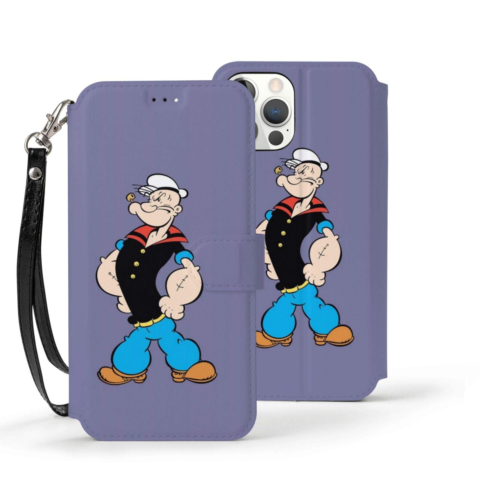 Popeye The Sailoriphone 12 Leather Case Mobile Phone Case Made of TPU+Pu Shock Absorber, Scratch Resistance and Anti-Drop Protection.