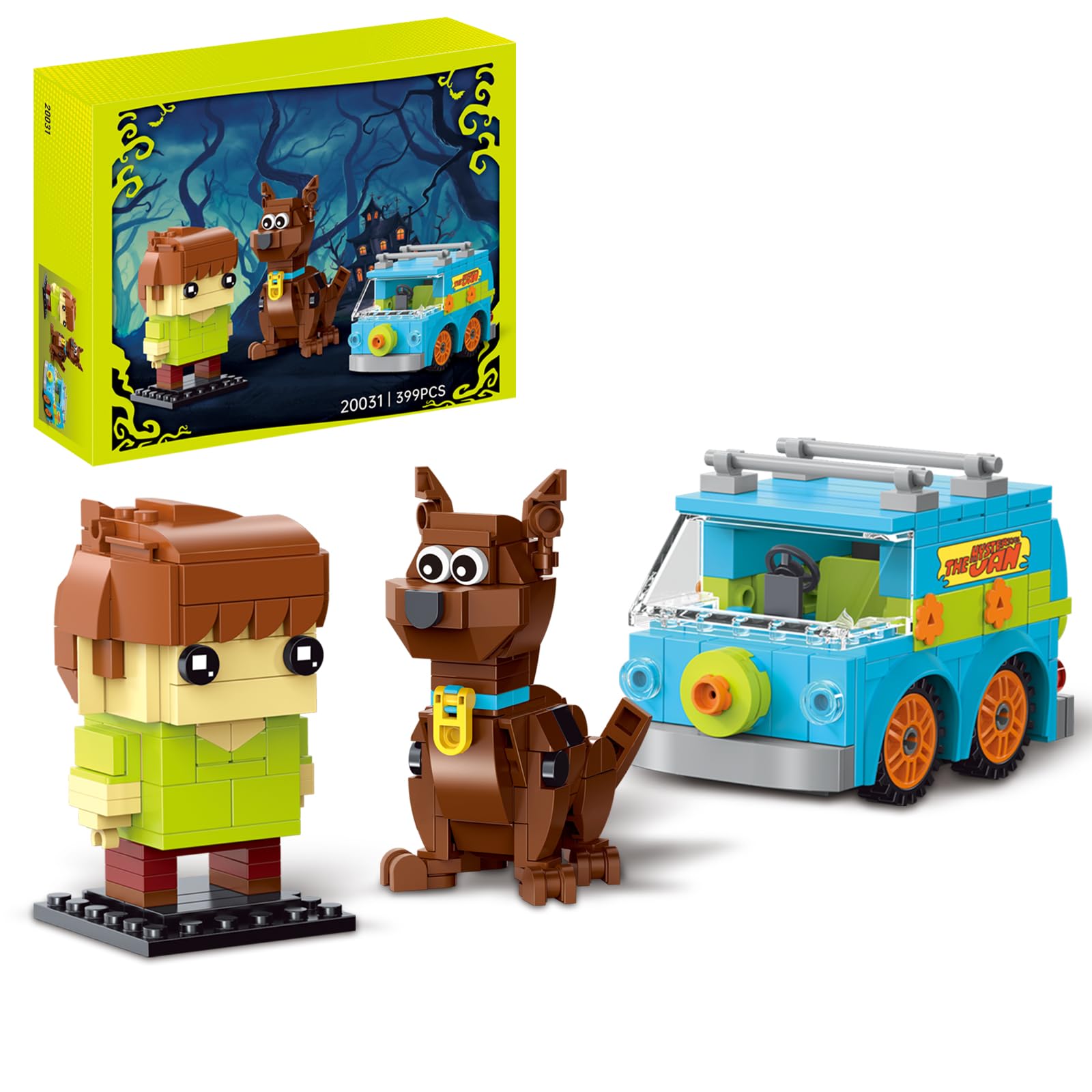Horror Action Figure Building Toys Compatible with Lego for Adults,Halloween Decor Toy Car for Moive Fan,Ideas Gift for Kids 8-14 Years and UP 399 Pcs