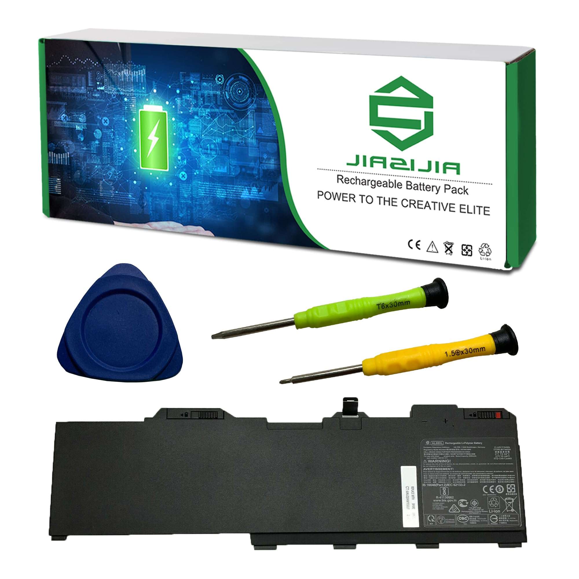 JIAZIJIA AL08XL Laptop Battery Replacement for Hp ZBook Fury 15 G7 G8 17 G7 G8 Mobile Workstation 119W4EA 119X7EA 119Y6EA 119Y9EA 1J3Y8EA 2B0T7UT Series L86212-001 HSTNN-IB9N L86155-1C1 15.44V 94Wh 1