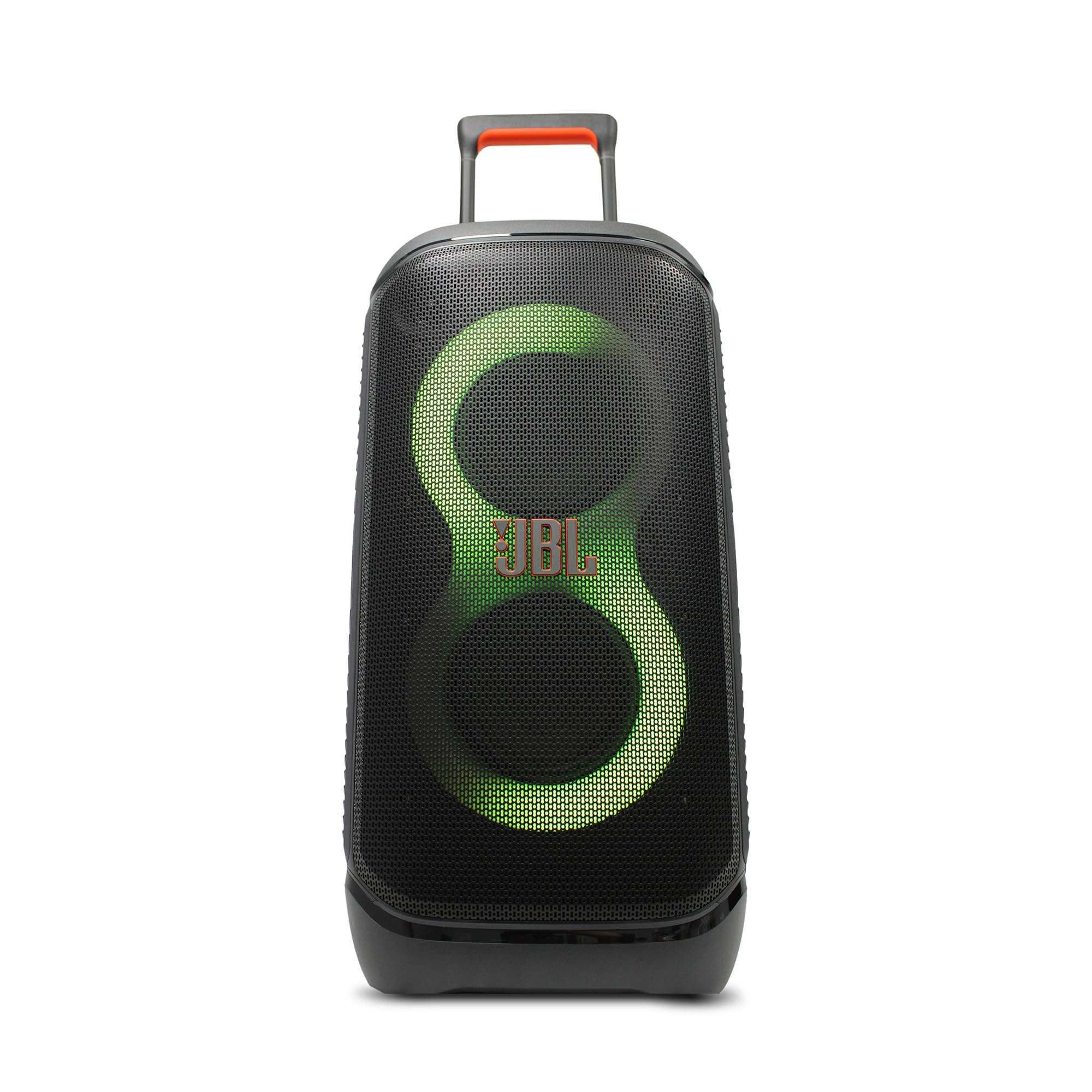 JBL PartyBox Stage 320 240W Portable Wireless Speaker, 18 Hour Battery, Splash Proof (JBLPARTYBOX320AM) + Wireless Two Microphone System with Receiver + AUX Cable + Microfiber Cloth 3