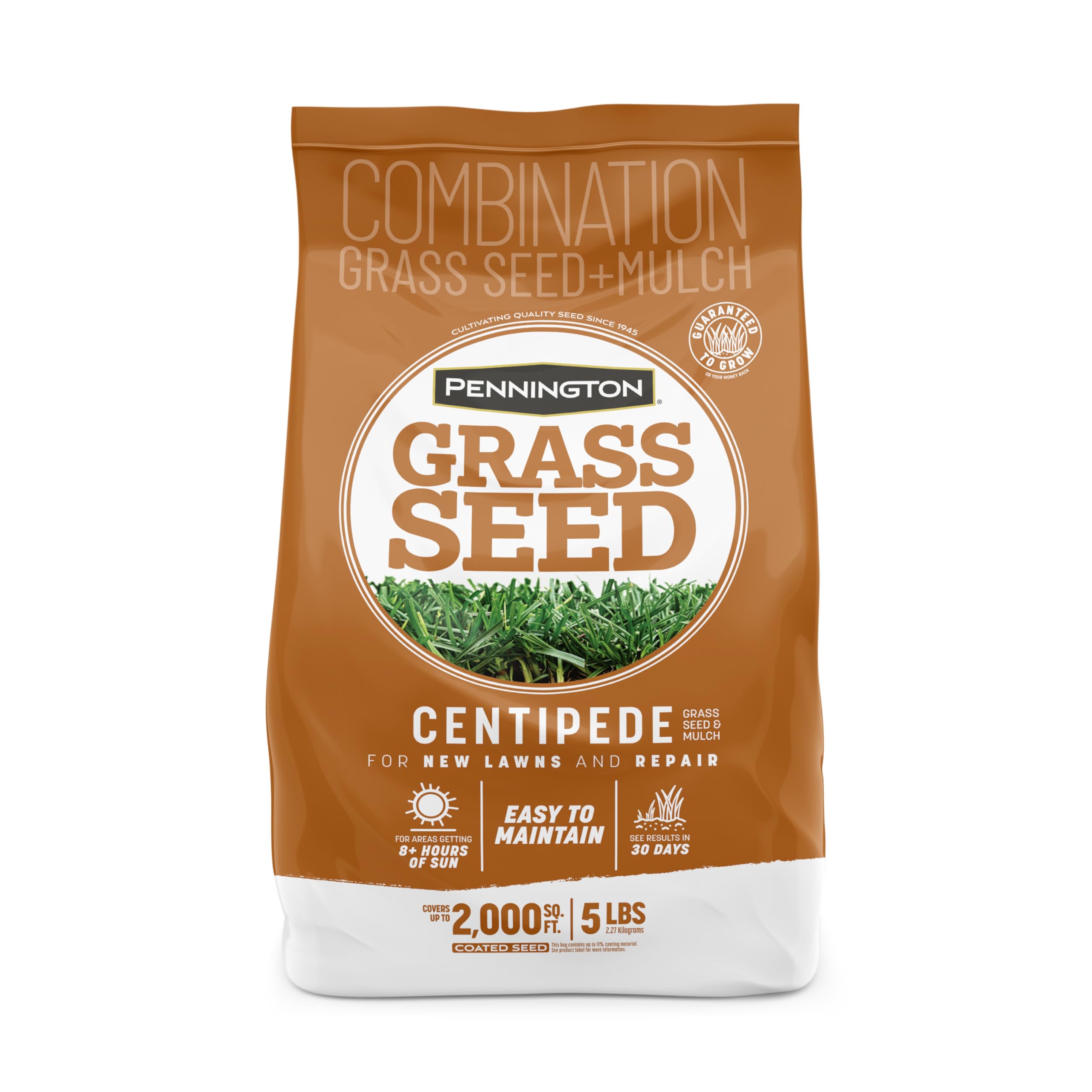 Pennington 100532365 Centipede Grass Seed & Mulch 5 LB, Black Label