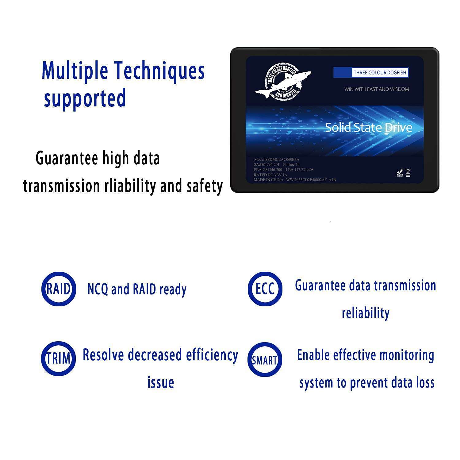 Dogfish 512GB 2.5" Internal SSD, 3D NAND Solid State Drive, SATA III 6Gb/s 2.5 inch 7mm (0.28”), Read up to 550MB/s - (2.5 512GB) 6