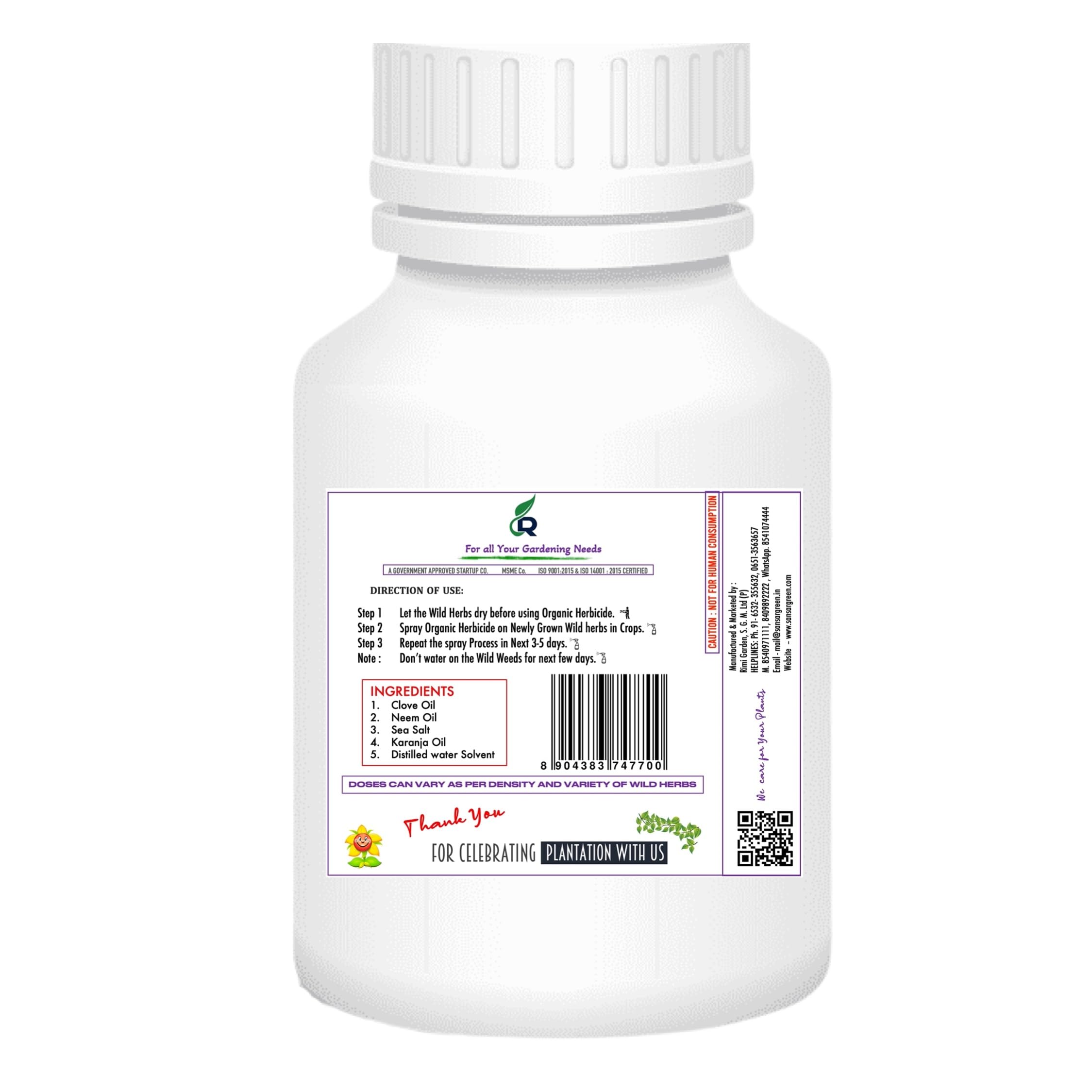 Rimi Garden® Herbicide, Premium Organic Liquid Herbicide for Removing Wild Herbs. (250 ml) 5