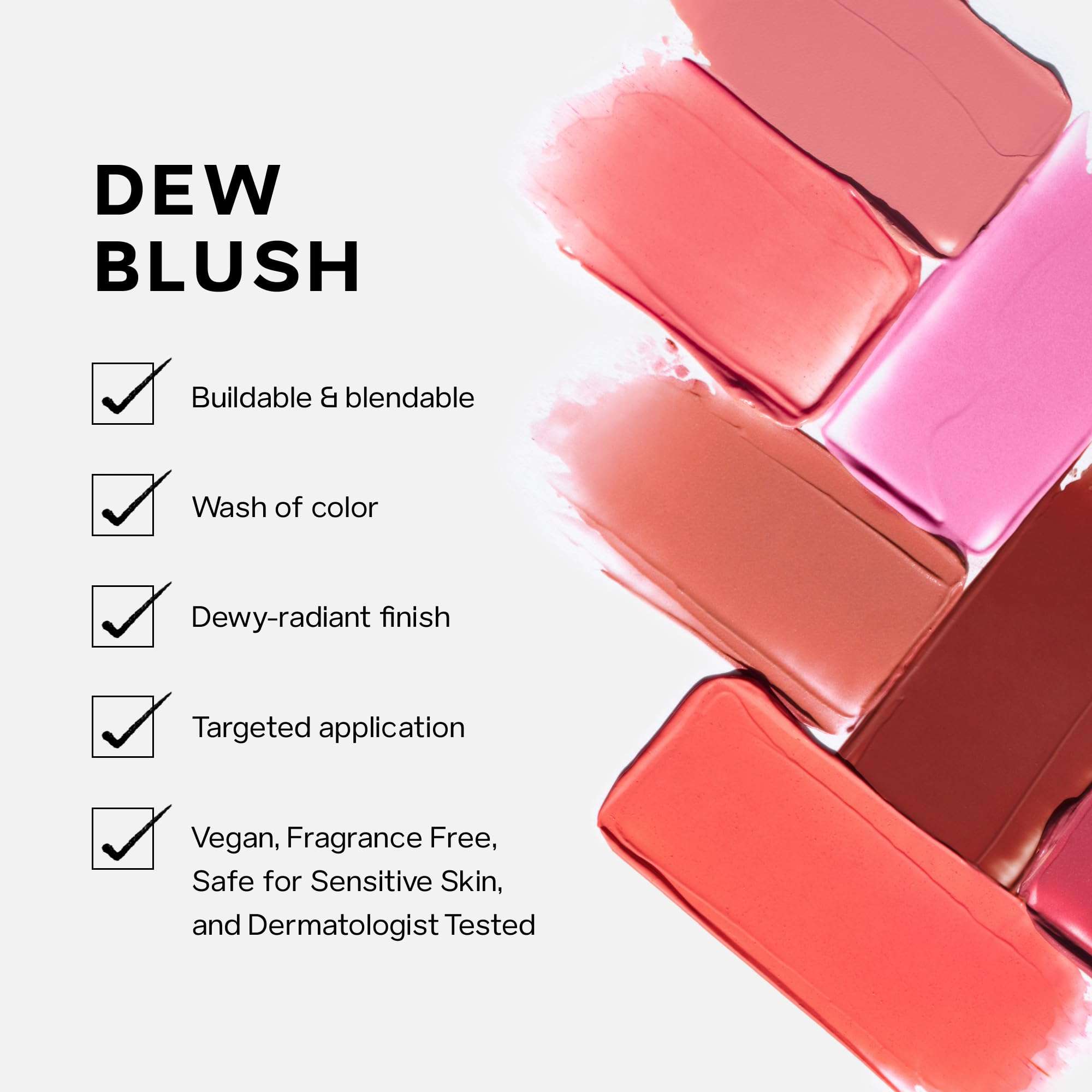 Saie Dew Liquid Blush for Cheeks - Hydrating Cream Blush Stick with a Blendable + Buildable Formula - Skincare Infused Dewy Cheek Tint for a Natural Flush - Glowy Makeup Essential - Flirty (.40 oz) 6