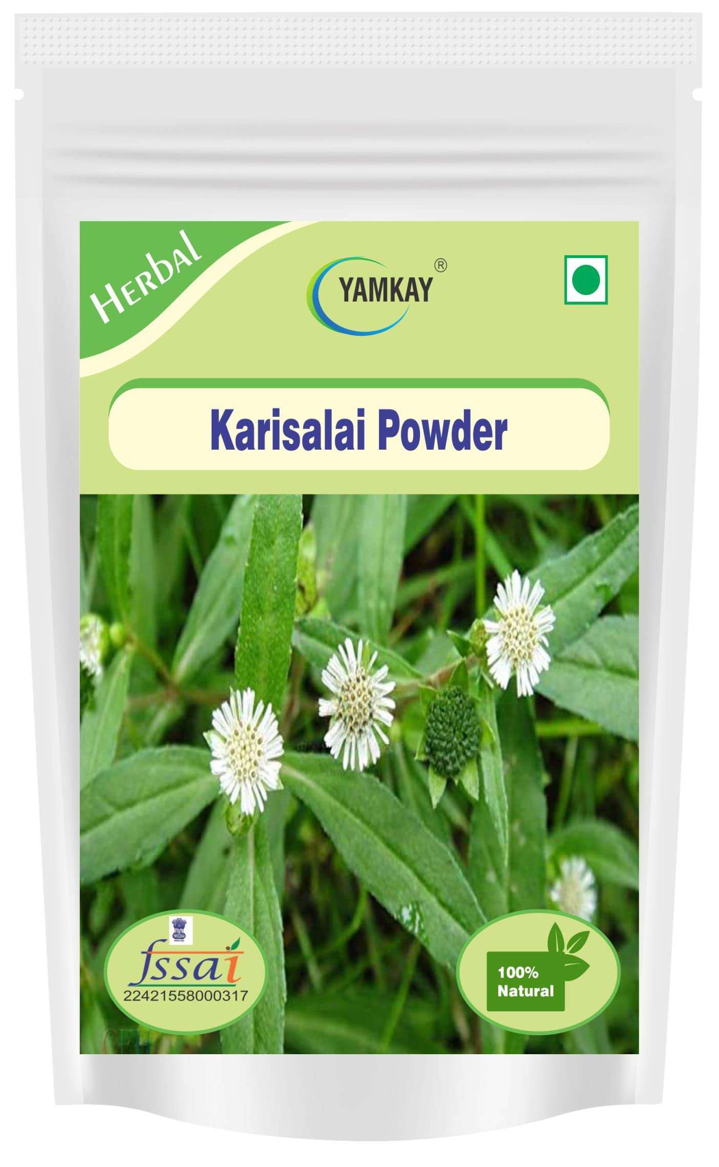 YAMKAY Natural Organics Pure Karisalai/Bhringraj Eclipta alba Powder 100gm 1