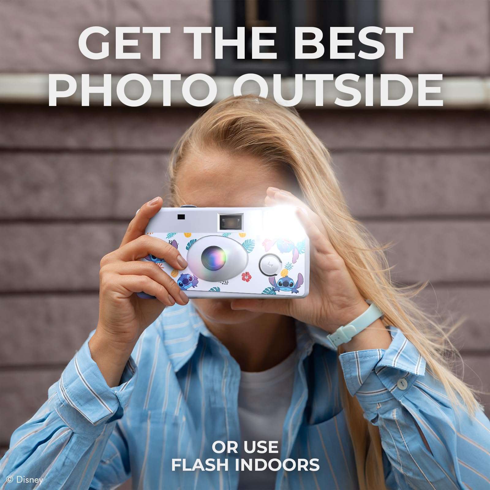 Disney Lilo and Stitch Disposable Camera with Flash – 20 Exposure Film – Lilo and Stitch Gifts for Women, Men, and All Fans of Lilo and Stitch Stuff (Stitch Faces) 6