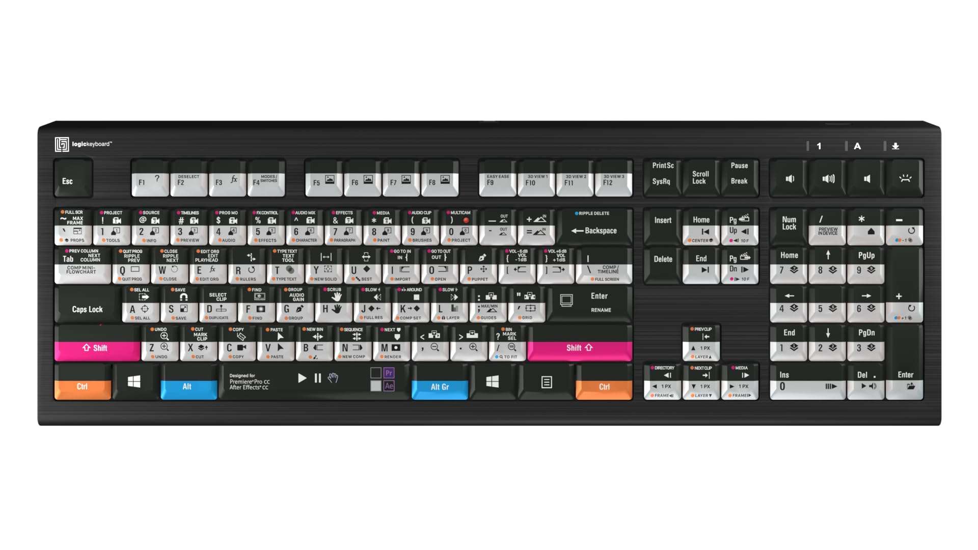 Logickeyboard Backlit 'Astra2' Filmmaker Keyboard • Combo-Designed for Both Adobe Premiere Pro & After Effects on Windows PC • p/n LKB-AEPP-A2PC-US 2