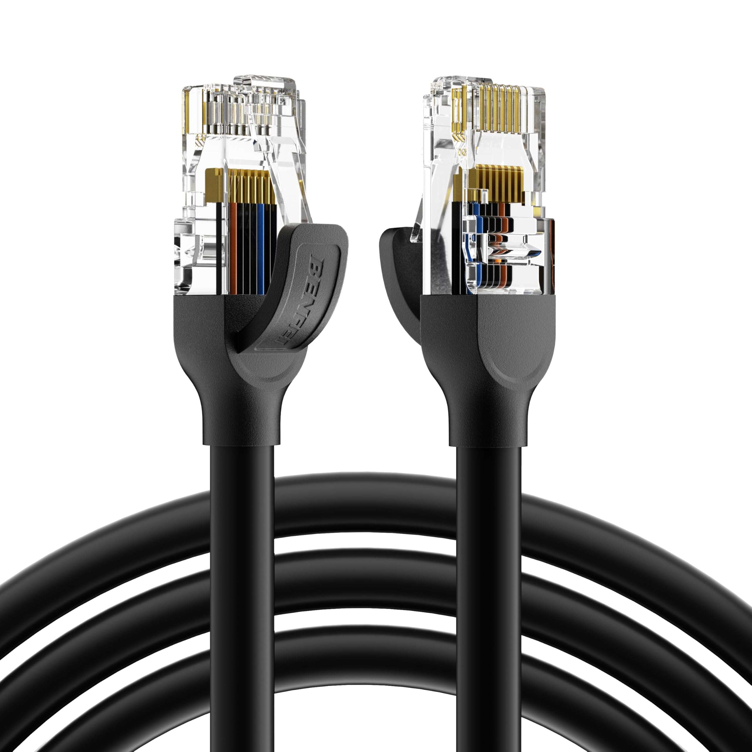 BENFEI Cat 6 Ethernet Cable 6.6ft, 250MHz 10Gbps Network Cable, RJ45 LAN Cable for 10/100/1000/10000 Mbps Network, Compatible with Router, Modem, Gaming Console, Streaming Devices, Laptop, PC