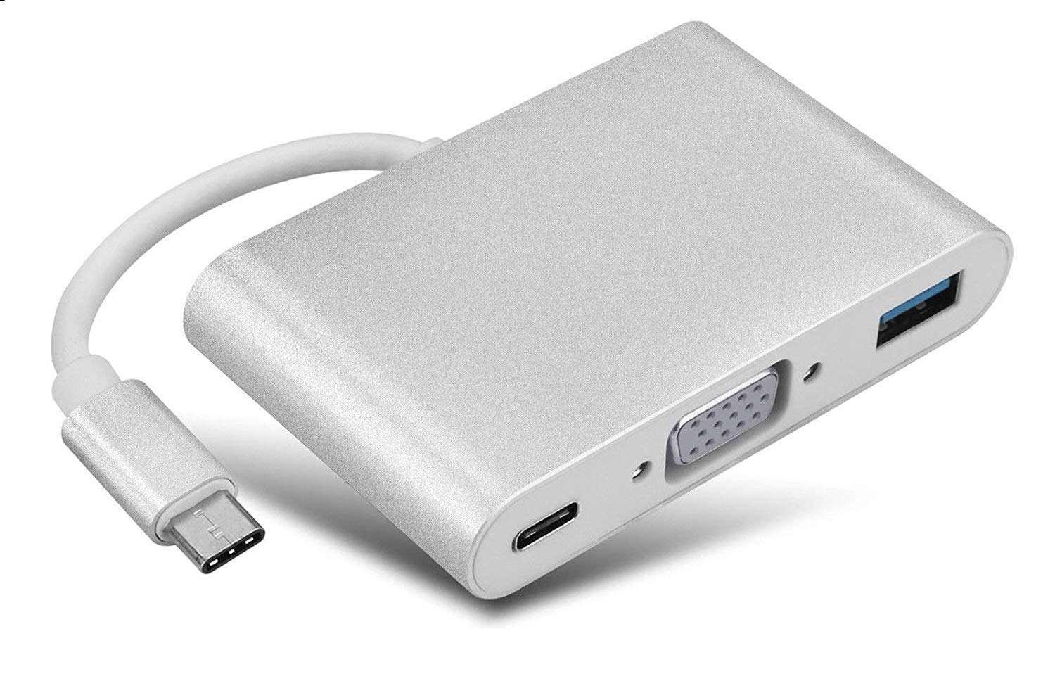 MICROWARE USB-C USB 3.1 Type C to VGA Monitor & USB OTG & Charger Adapter 1
