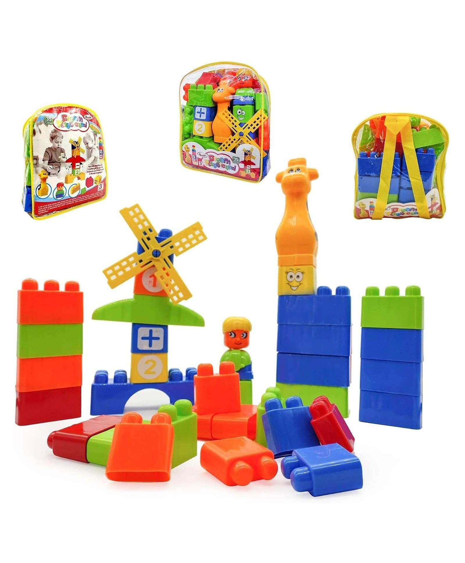 New Pinch 35 pcs. Building Blocks Best Toy for Kids - Latest Trending Toy l Letters Educational Toy for Kids Best Birthday Return Gift for Boys & Girls 1