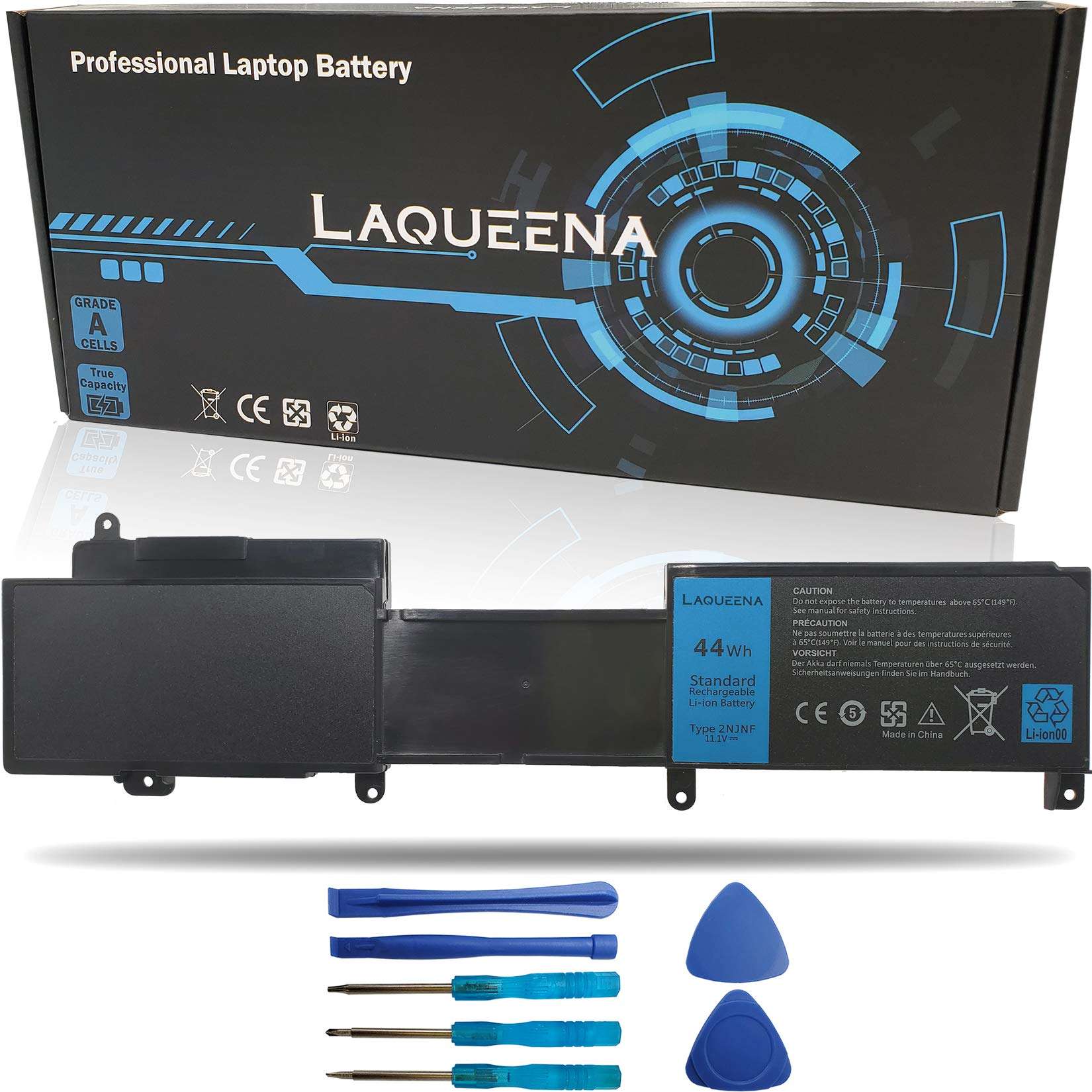 LAQUEENA 2NJNF Laptop Battery Compatible with Dell Inspiron 14z-5423 15z-5523 Ultrabook Series 8JVDG TPMCF T41M0 11.1V 44WH/3700MAH 6-Cell 1