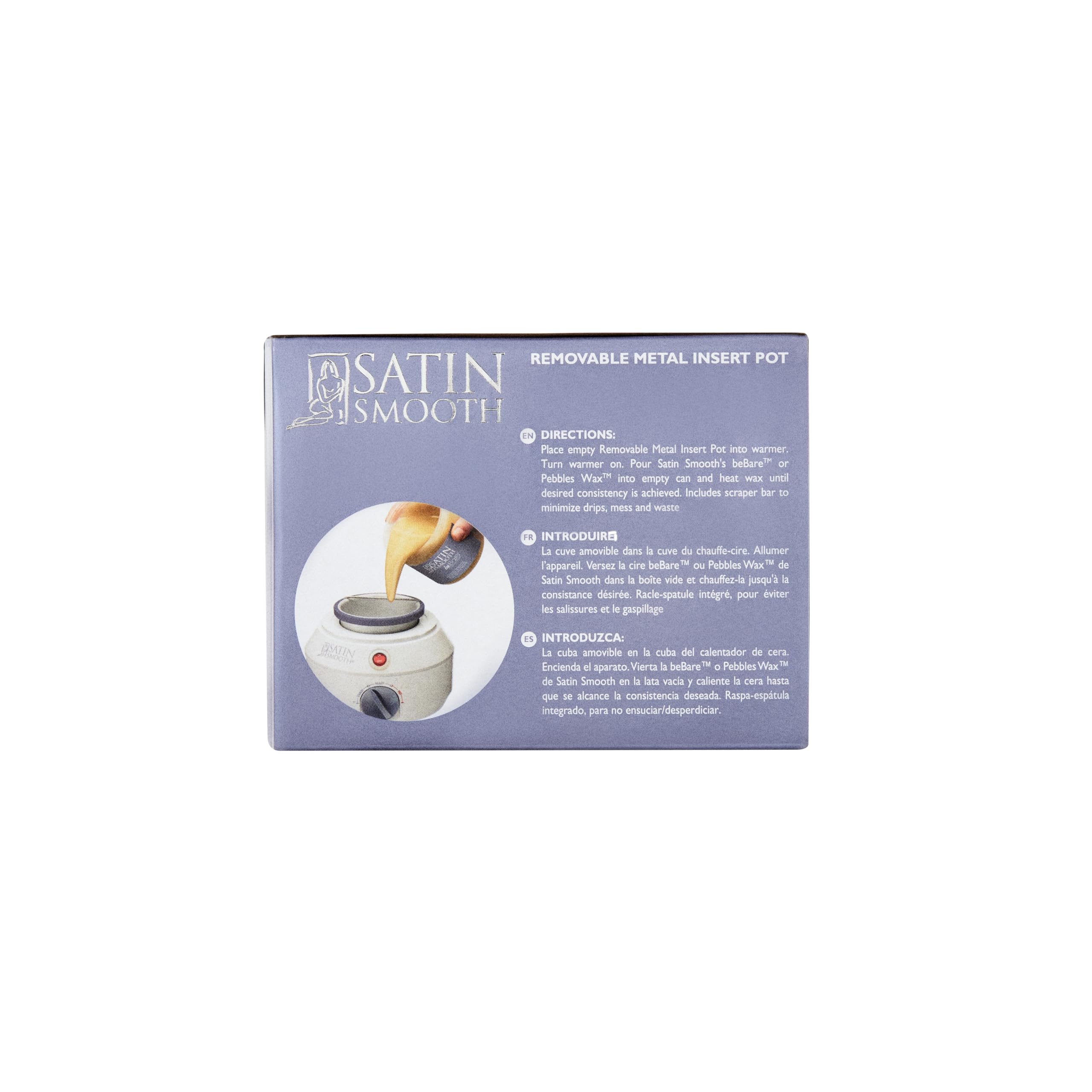 Satin Smooth Empty Metal Wax Pot Can for Hair Removal - Reusable Wax Warmer Insert for Salon and At-Home Waxing 3