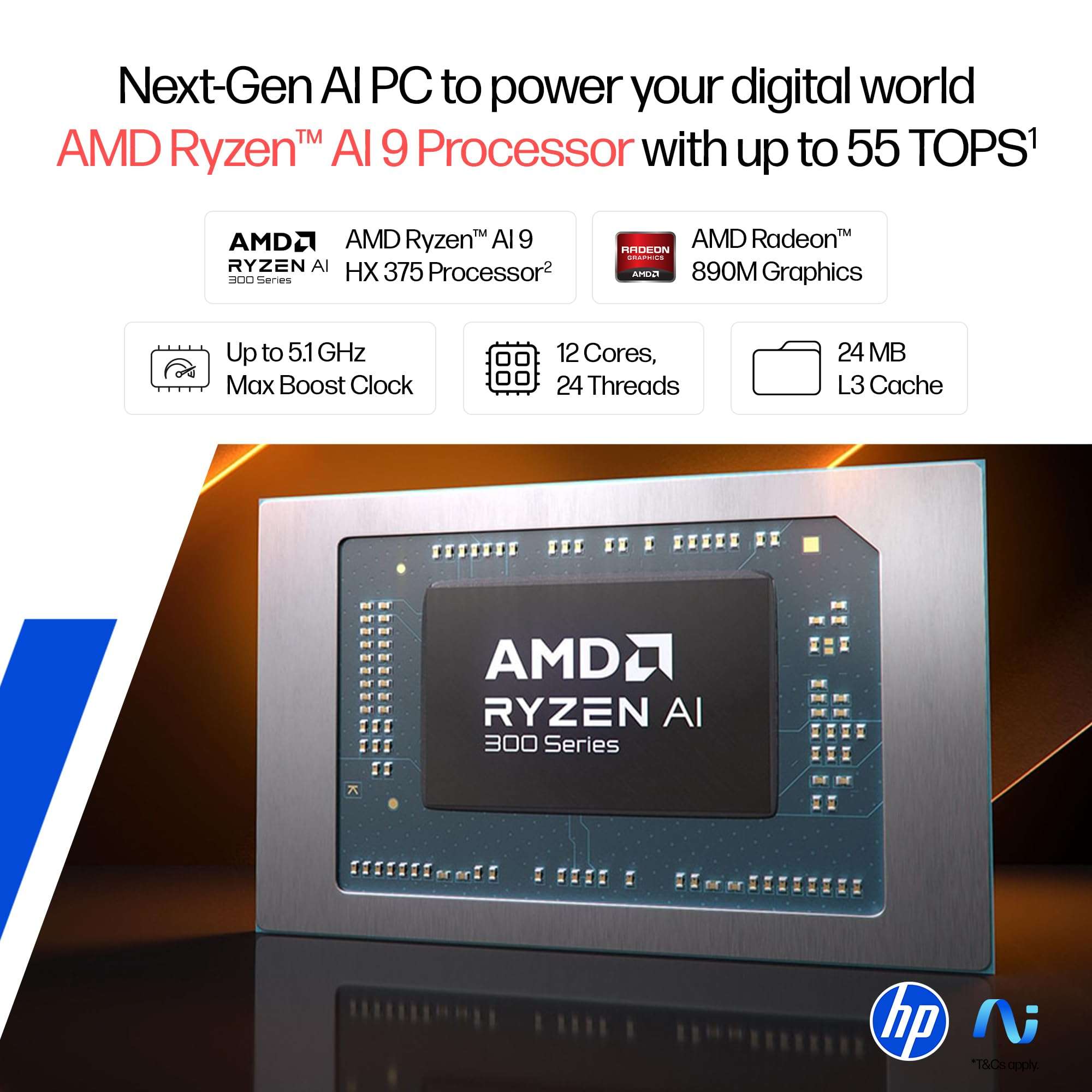 HP OmniBook Ultra AMD Ryzen AI 9 HX 375 Next Gen AI Laptop,(32GB-LPDDR5X Ram,1TB SSD)2.2k Anti Glare 400 Nits, 14''/35.6cm,W11+M365+Office24 with Copilot, FPR, Silver,1.57kg,9MP IR AI Camera, fd0009AU 5