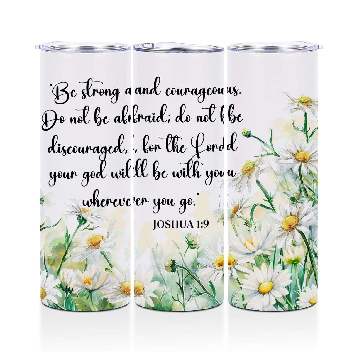 Coffee Tumbler, 20 oz Tumbler Insulated Coffee Mug with Lid, Skinny Stainless Steel Thermal Cup, Slim Vacuum Water Bottle Travel Mug, Inspirational Gifts Bible Religious Christian Gifts for Women