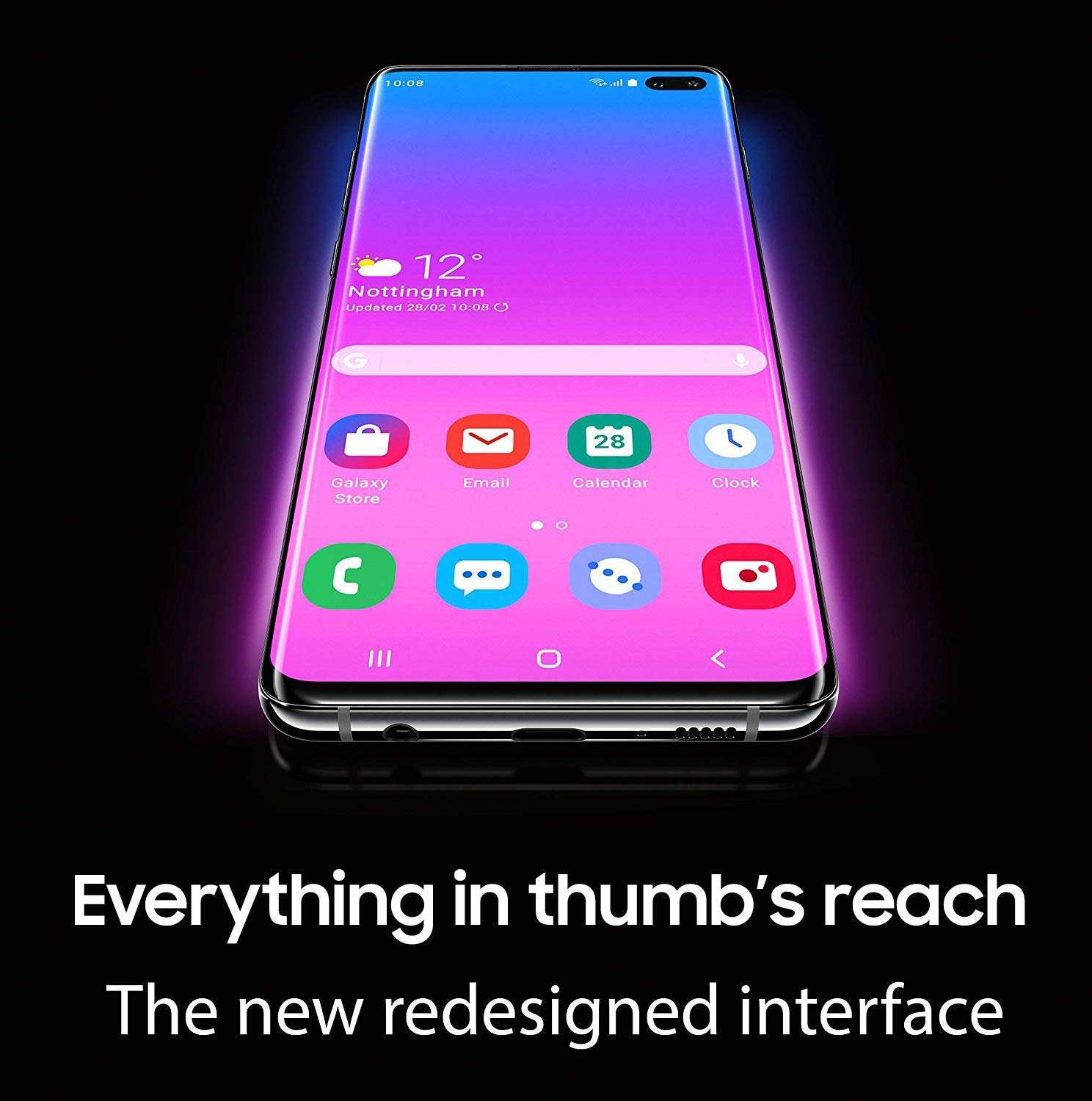 Samsung Galaxy S10+ Plus 128GB / 8GB RAM SM-G975F Hybrid/Dual-SIM (GSM Only, No CDMA) Factory Unlocked 4G/LTE Smartphone - International Version (Prism Black, 128GB) 5