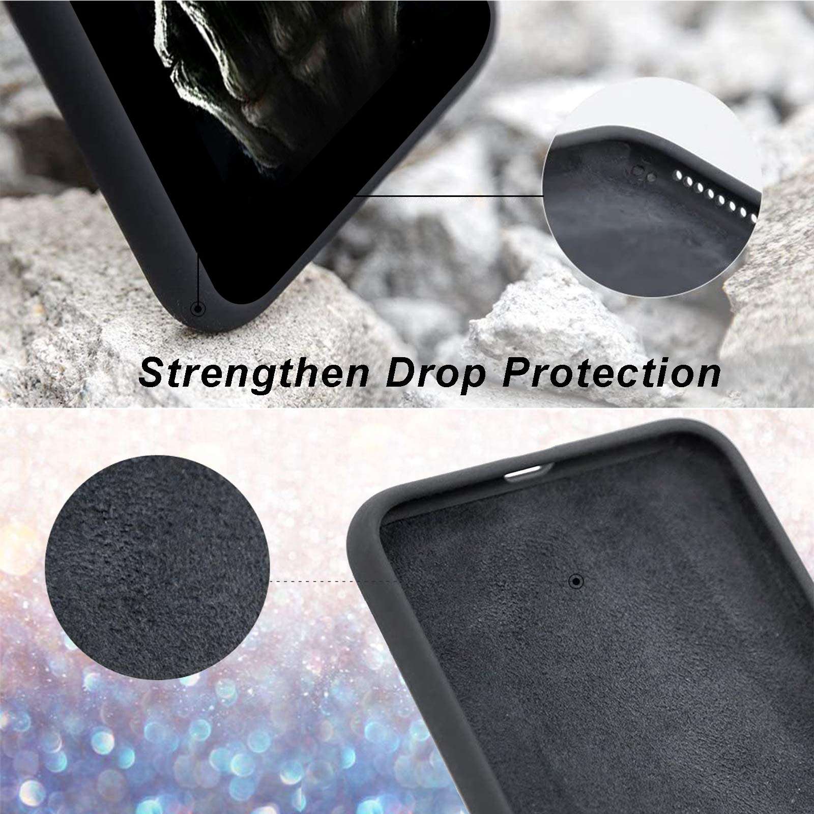 BEROSET for Samsung Galaxy A71 5G Case[Not Fit A71 4G], Funny Skeleton Skull Cuomized Design Printed Soft Liquid Siline Rubber Microfiber Lining Protection Shockproof Phone Case for Samsung A71 5G 6