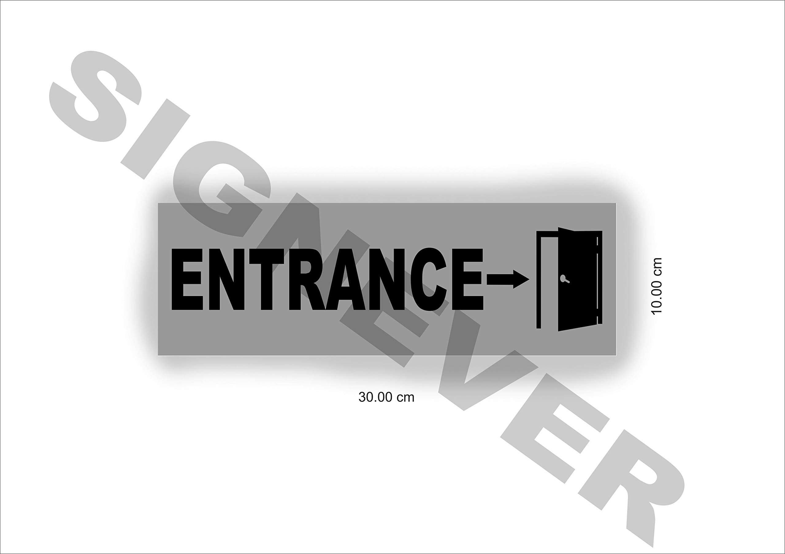 SIGN EVER Entrance Right Side Sign Board Bank Office Hospital School Hotel Collage Factory Signage Boards L x H 30 Cm x 10 Cm Pack Of 1 1