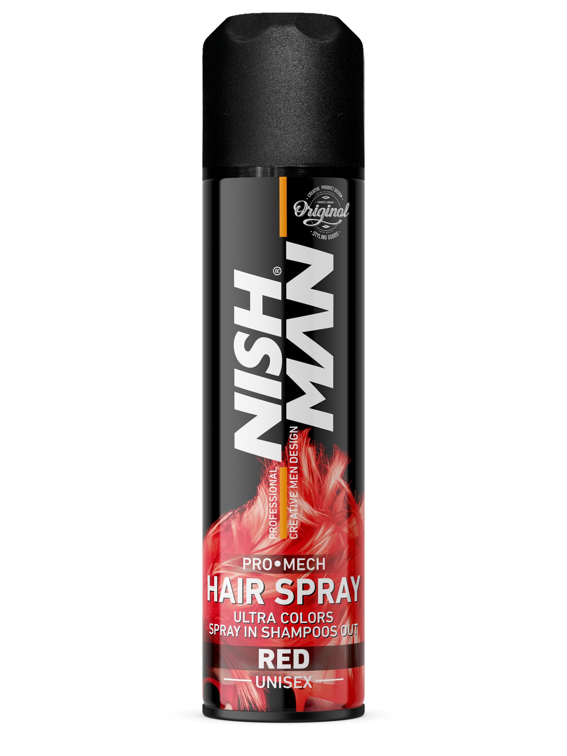 Nishman Professional Hair Color Spray | Cruelty, Peroxide & Ammonia Free |Suitable For Daily Use | Unisex Temporary Hair Color - Red | 150 ML