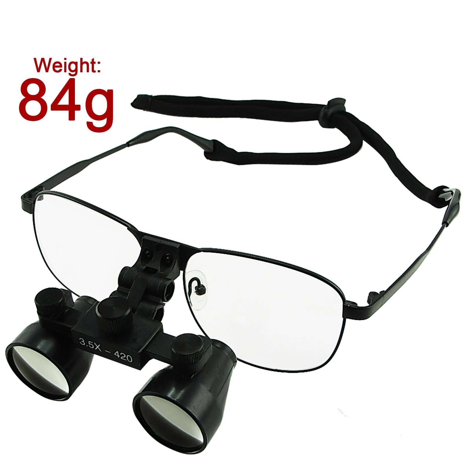 3.5X Magnification Dental Loupes, Galilean Style Titanium Frame, Dental Surgical Medical Binocular 6
