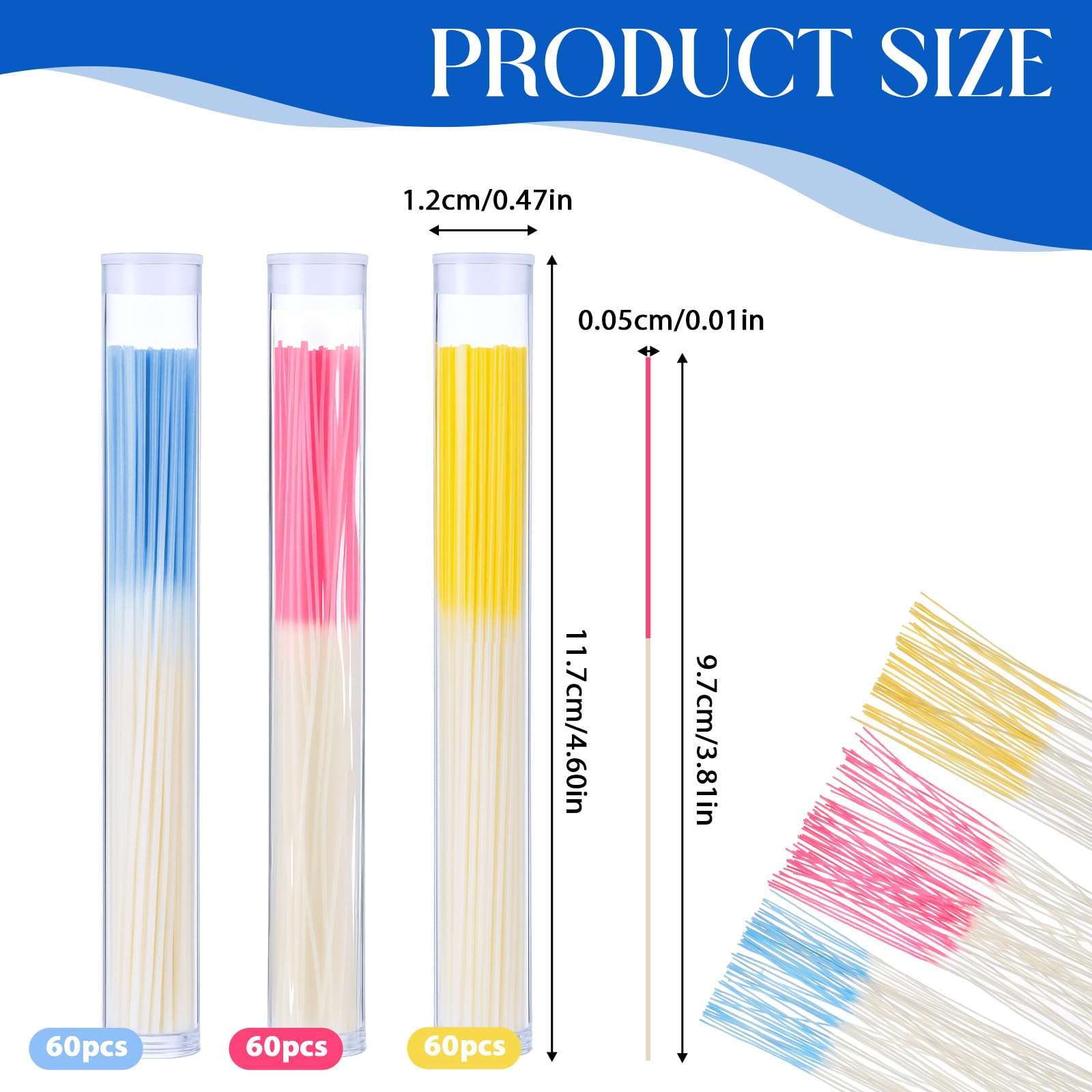 180 PCS Ear Hole Cleaner, Disposable Ear Piercing Cleaner Floss, Earring Hole Cleaner Piercing Cleaning Kit for Women and Men Earring Piercing Care 3