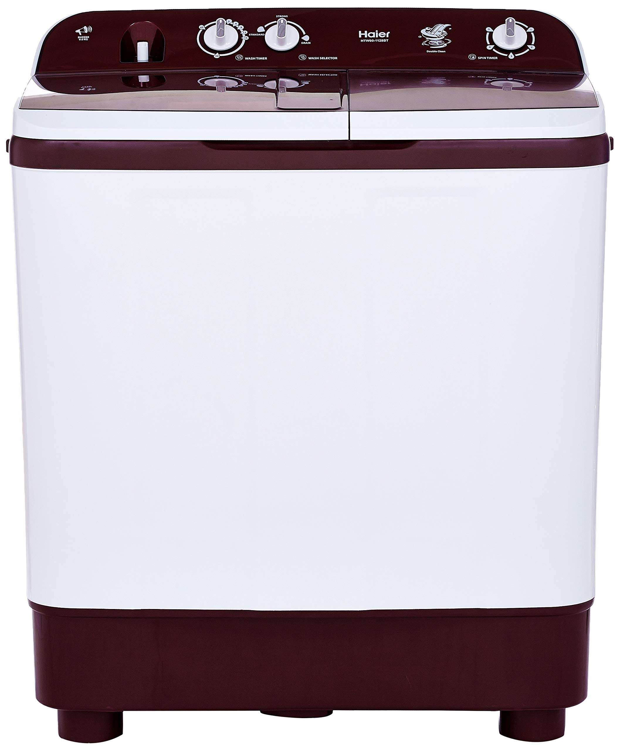 Haier 9 kg Semi-Automatic Top Loading Washing Machine (HTW90-1128BT, Burgundy) 1