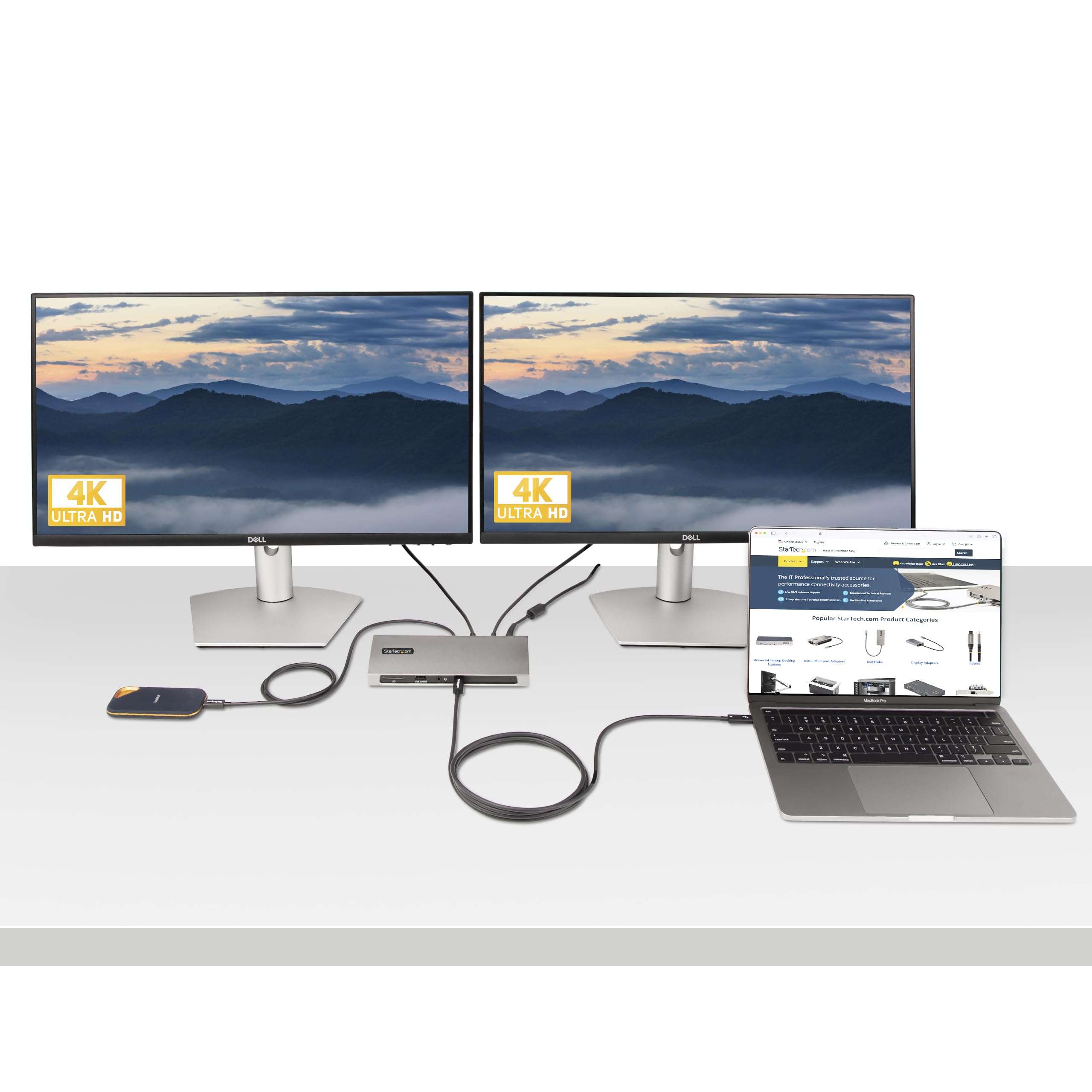 StarTech.com 6ft (2m) Active Thunderbolt 4 Cable - 40Gbps - 100W PD - 4K/8K Video - Thunderbolt Cable - Compatible w/USB4/DP Alt Mode, Thunderbolt 3, USB 3.2/Type-C (A40G2MB-TB4-CABLE) 6