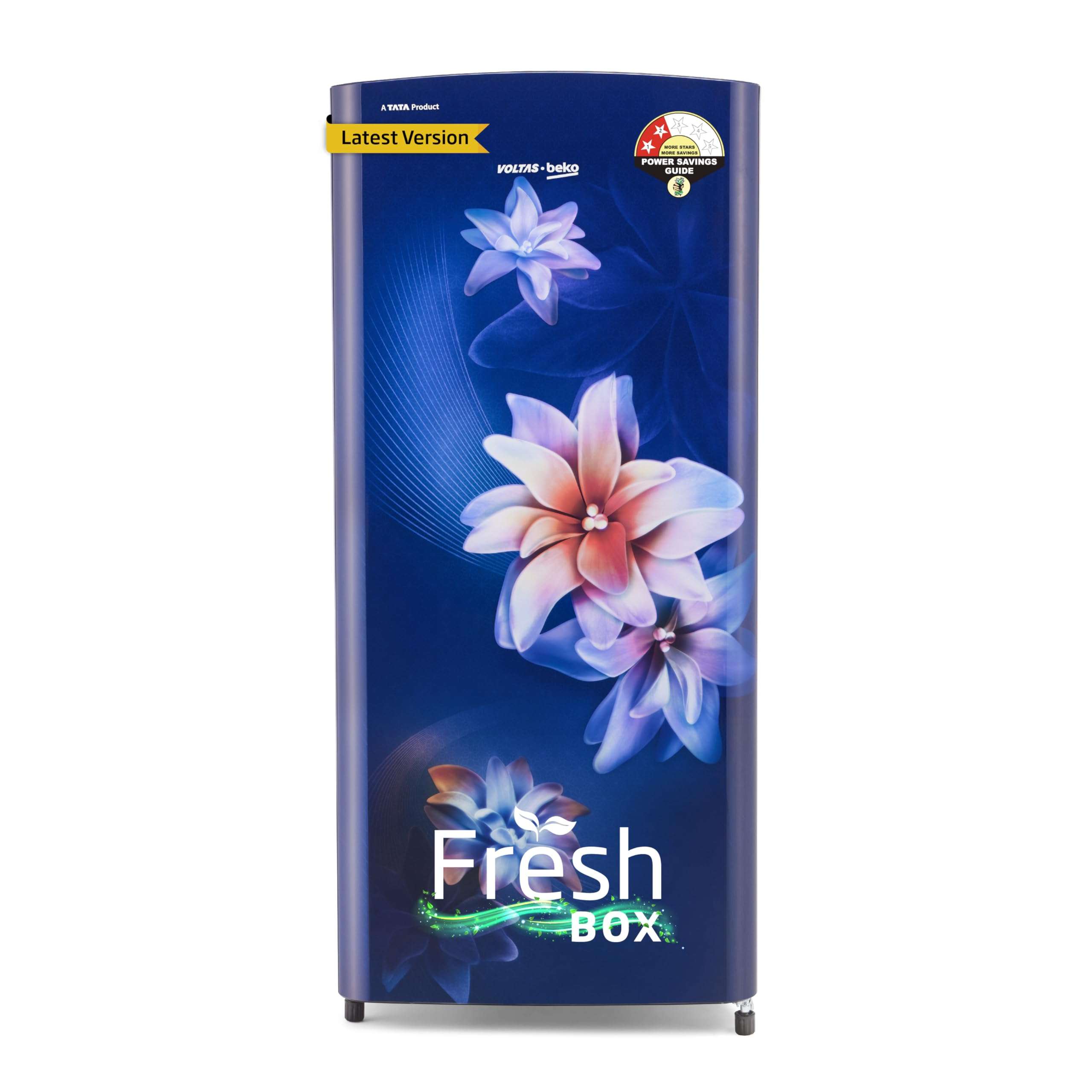Voltas Beko, A Tata Product 183 L 2 Star Direct Cool Single Door Refrigerator (2024 Model, RDC215D/S0WBR0M0000GO, Stella Blue, With Fresh Box Technology and Chiller Zone)