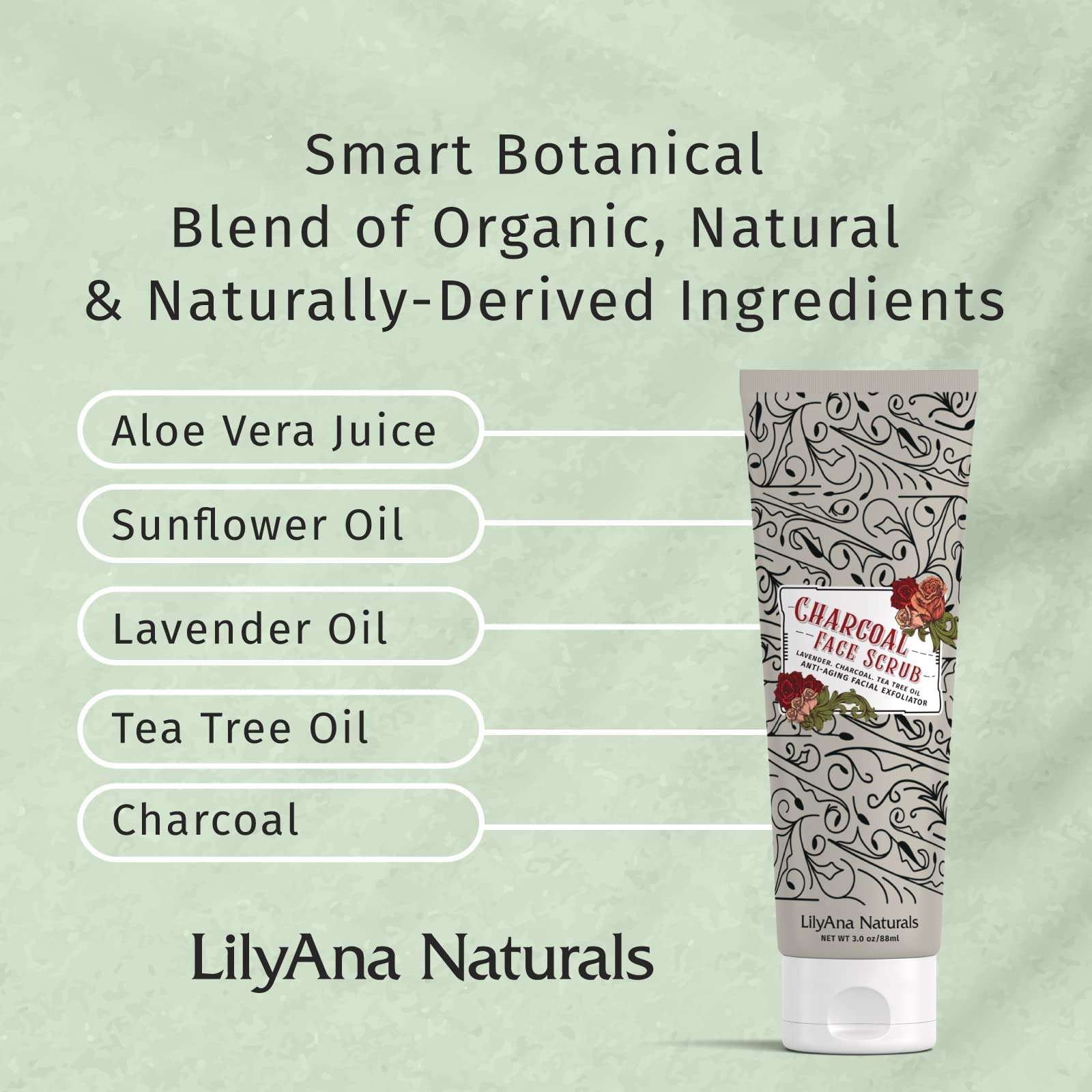 LilyAna Naturals Retinol Cream Moisturizer 1.7 Oz and Charcoal Face Scrub 3 Oz Bundle - Anti Aging, Retinol Moisturizer, Wrinkle Cream for Face and Anti-Aging Facial Exfoliator for Women and Men 4